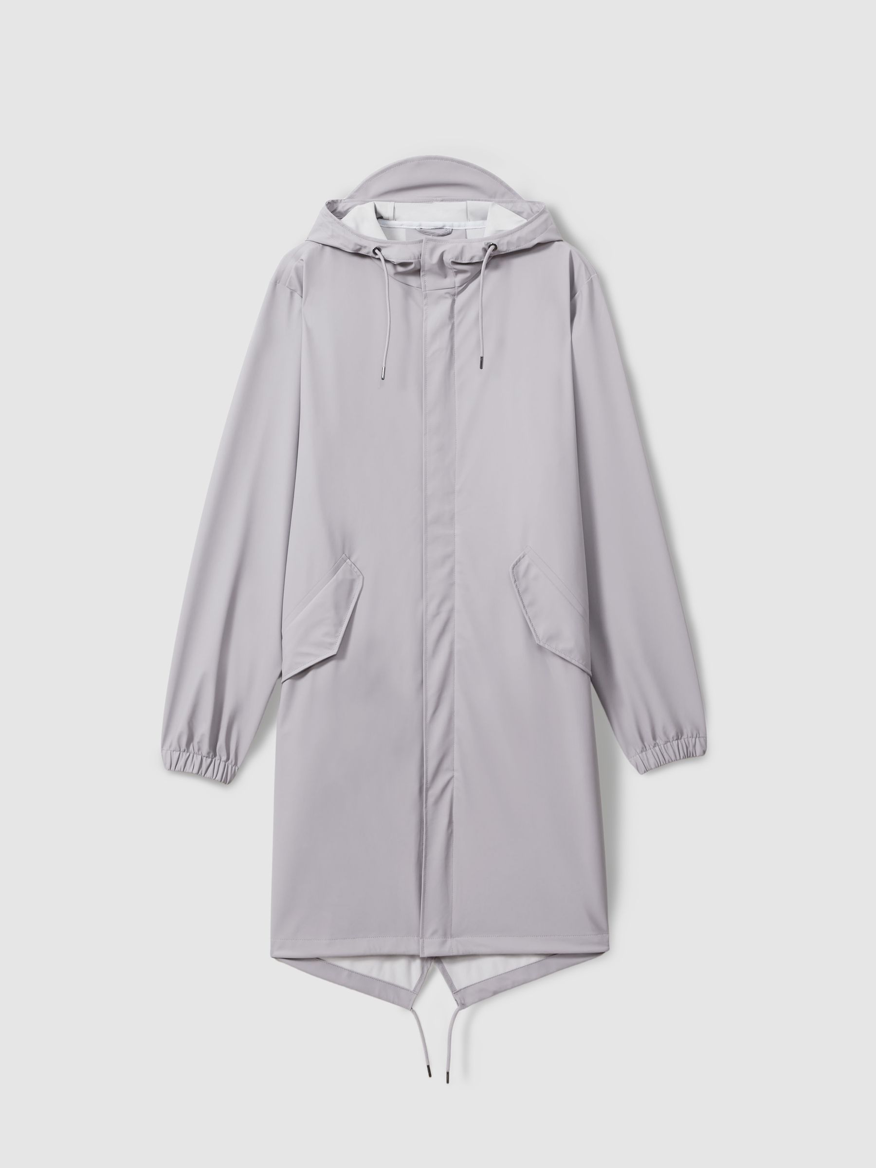 Rains Unisex Fishtail Parka in Flint Grey - Image 2 of 7 Rains Unisex Fishtail Parka in Flint Grey - Image 2 of 7