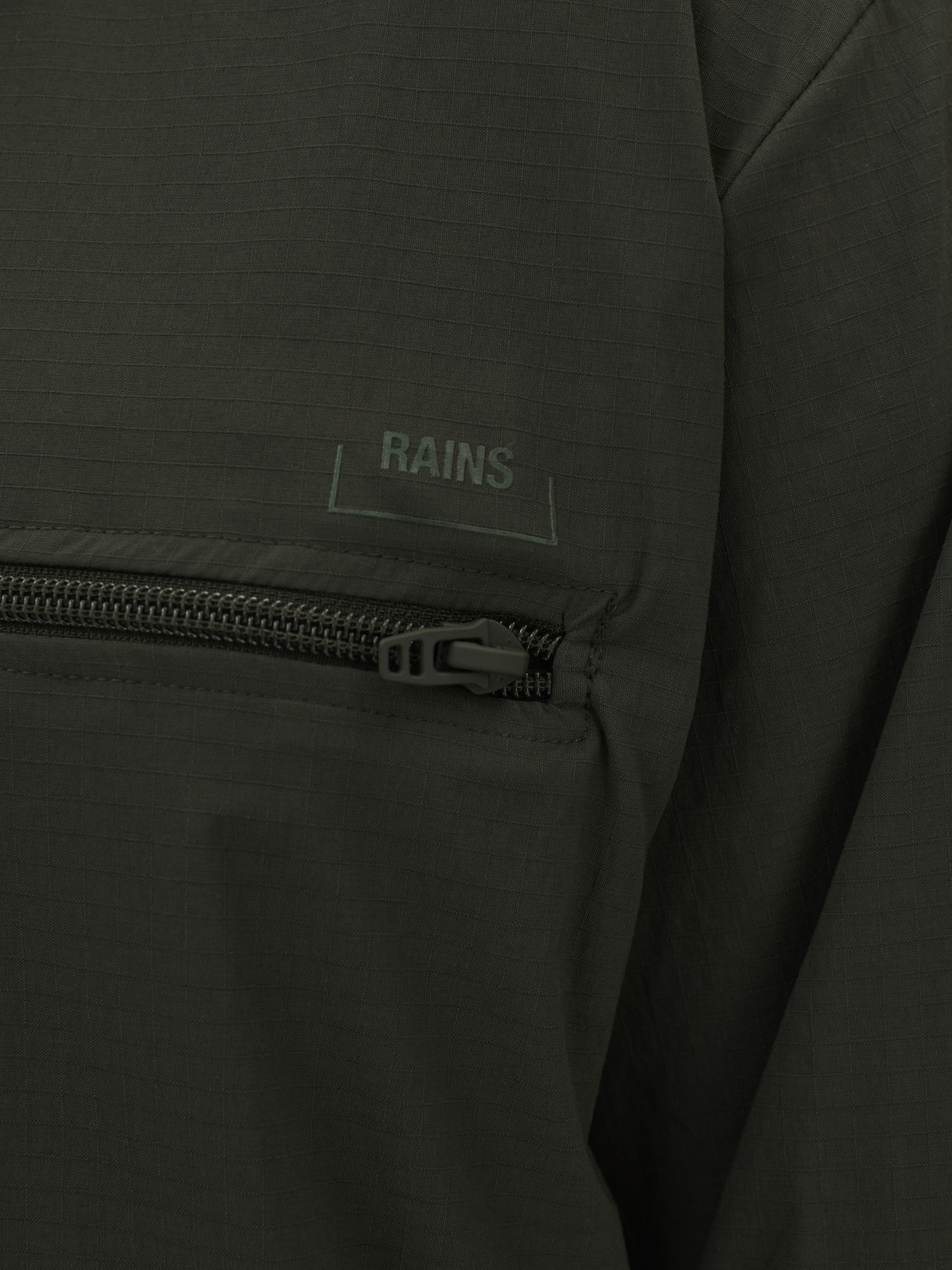 Rains Utility Overshirt in Green - Image 4 of 6