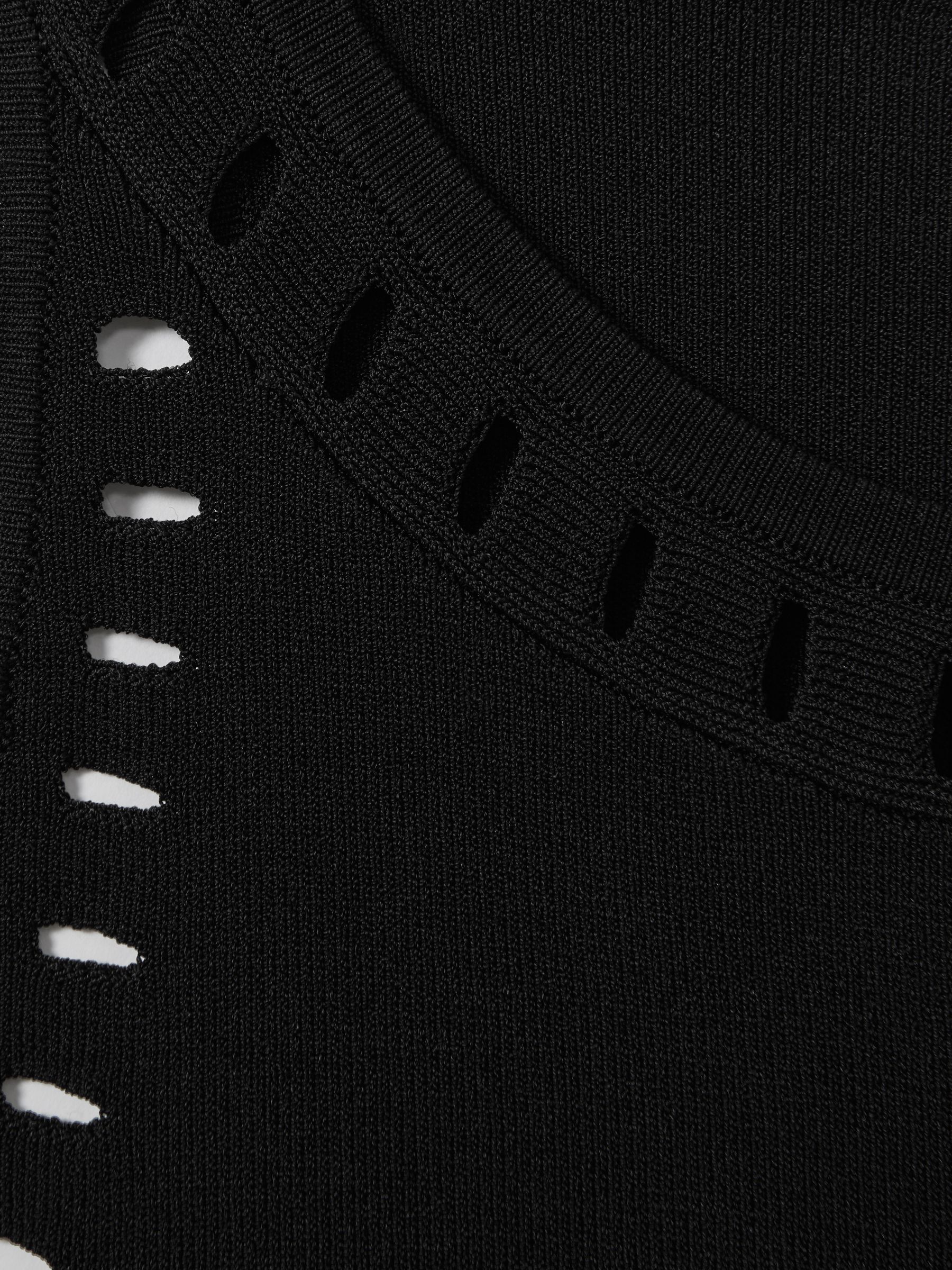 Fitted Cut-Out Detail Vest in Black - Image 5 of 5
