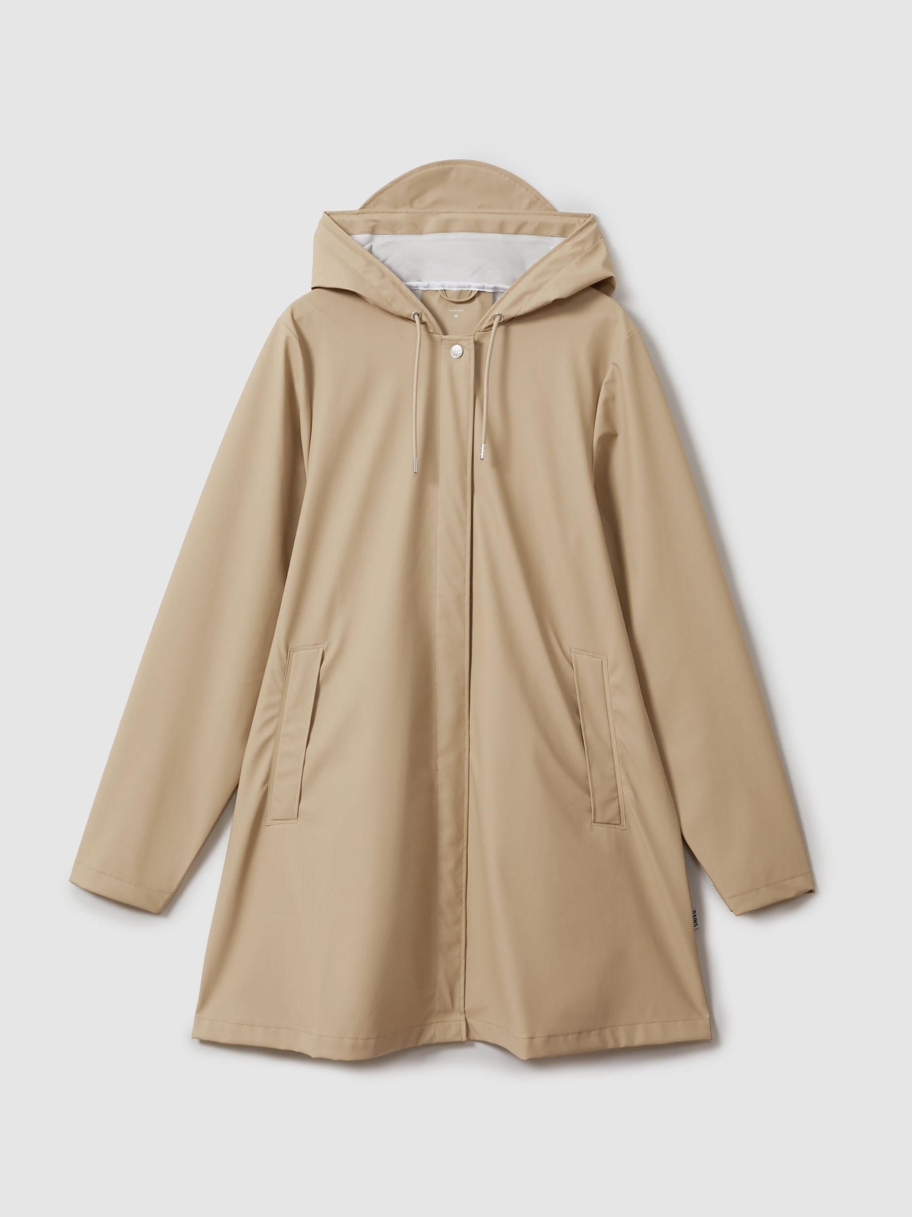 Rains A-Line Raincoat in Sand - Image 2 of 6