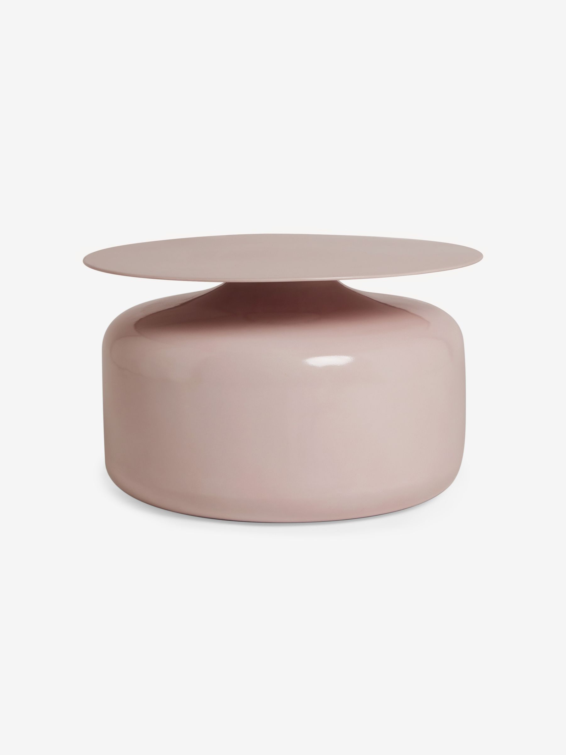 Zuri Metal Coffee Table in Nude White - Image 4 of 5