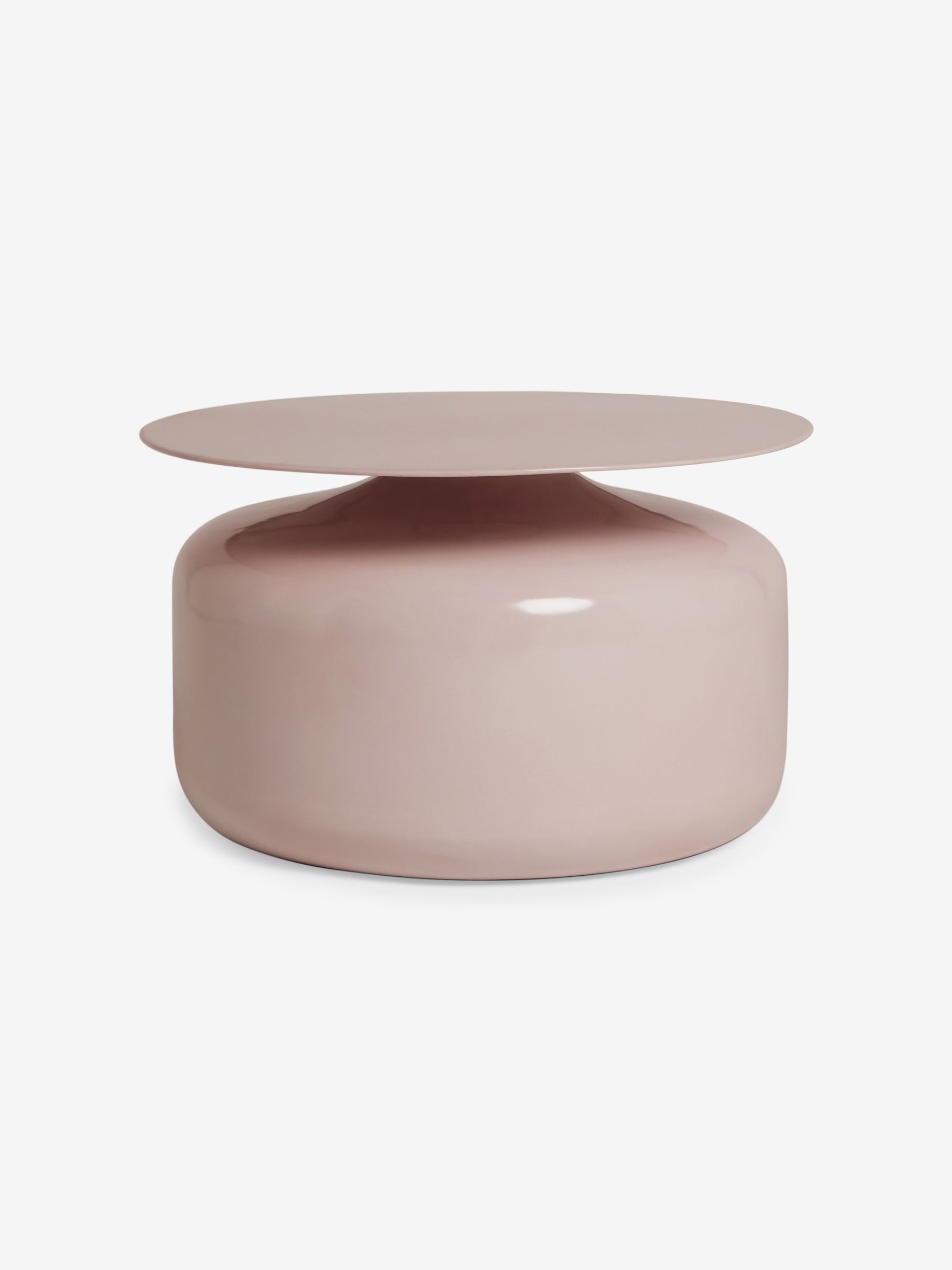 Zuri Metal Coffee Table in Nude White - Image 5 of 5