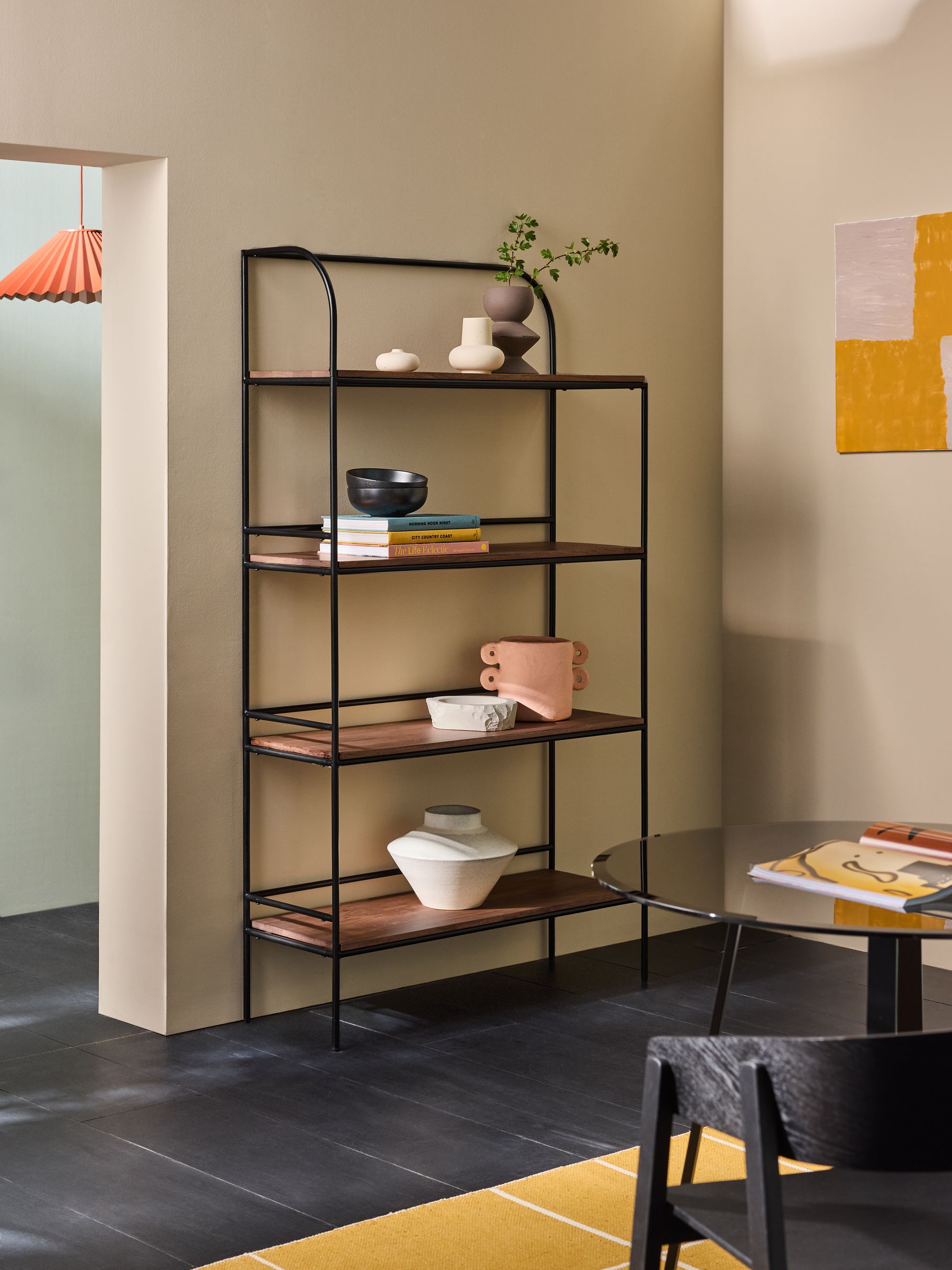 Lomond Shelving Unit in Mango Wood Metal - Image 1 of 6