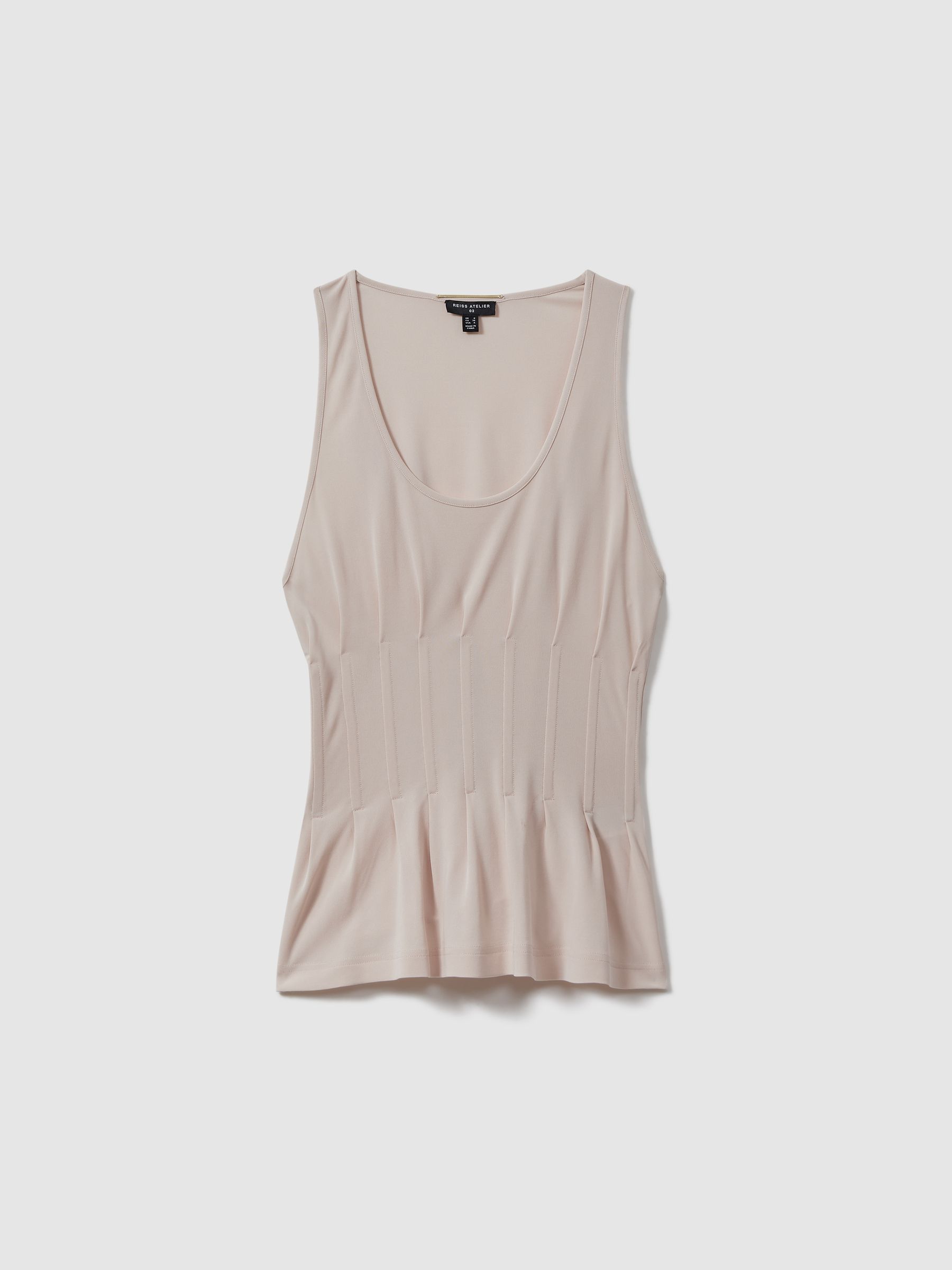 Atelier Corset Detail Vest in Nude - Image 2 of 5