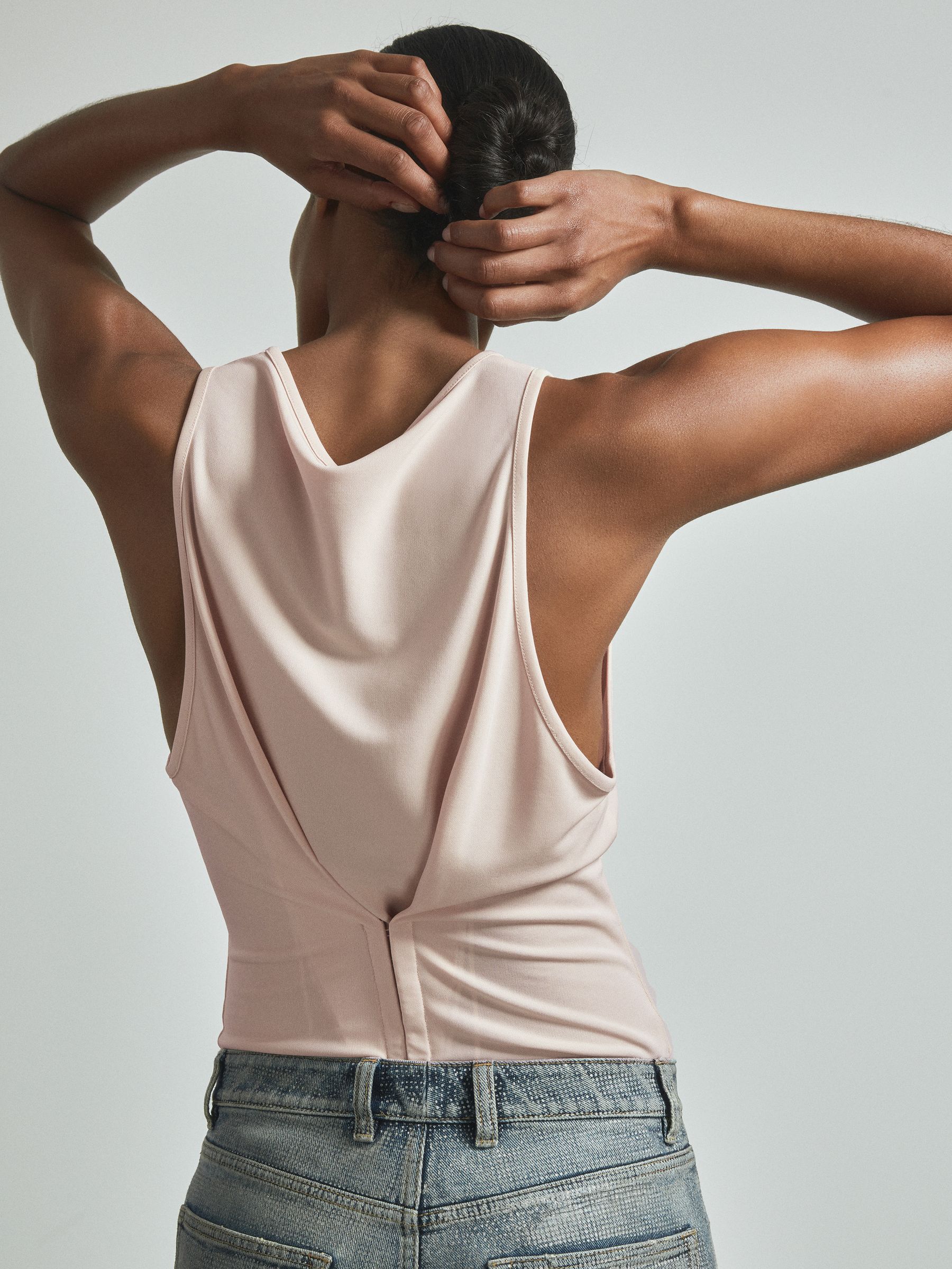 Atelier Corset Detail Vest in Nude - Image 4 of 5