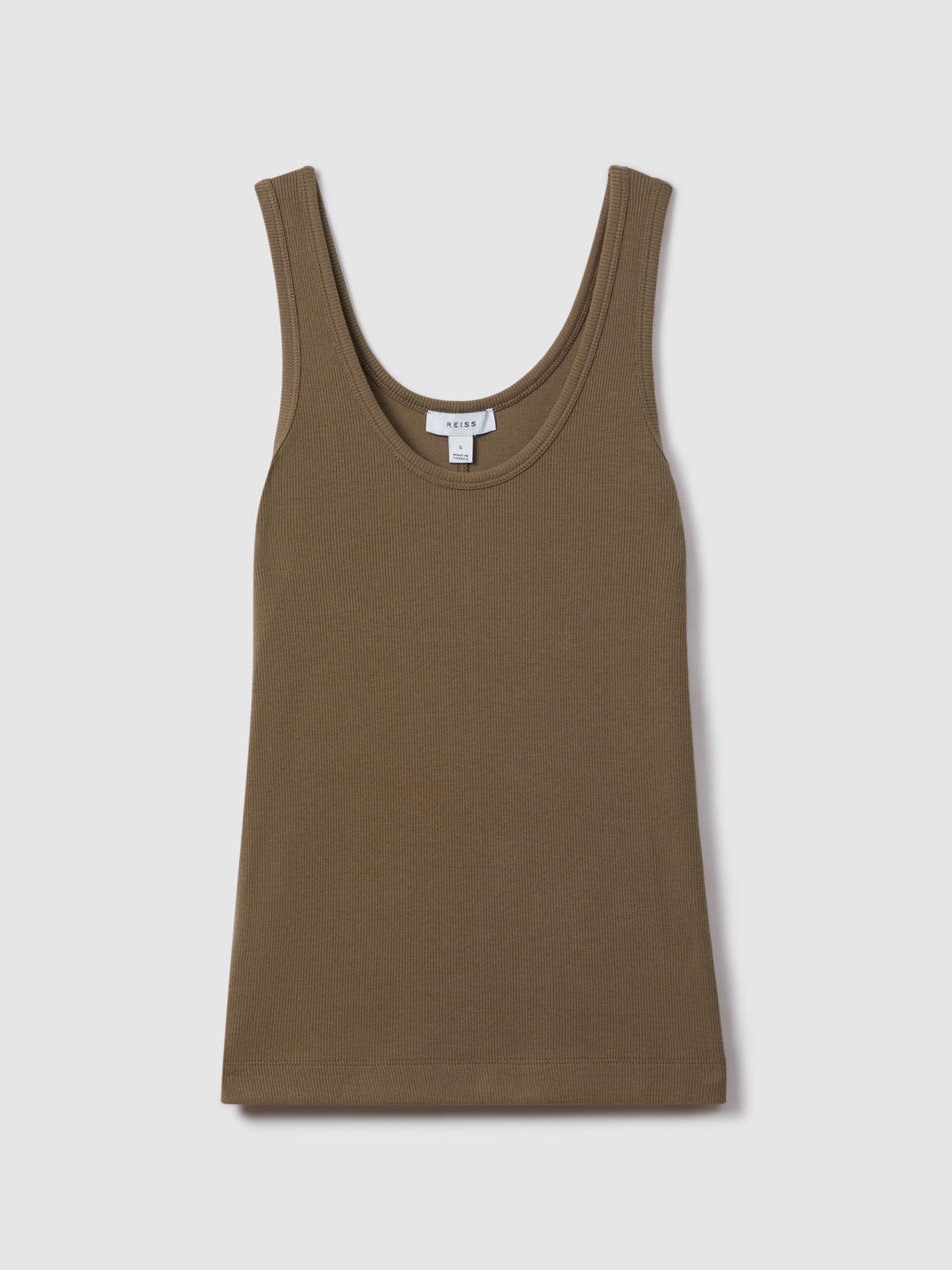 Violet Khaki Scoop Neck Jersey Vest Top - Image 2 of 6