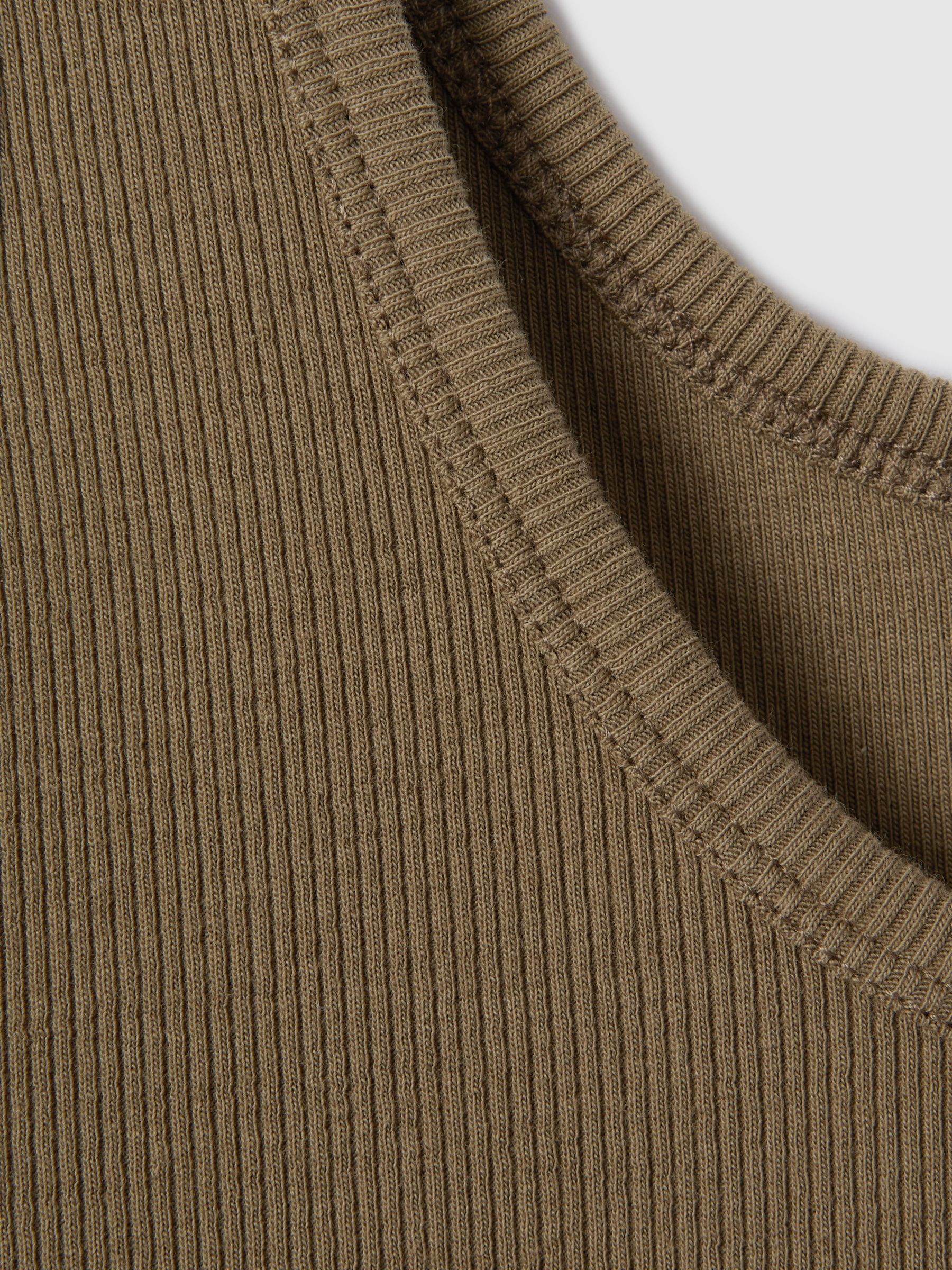 Violet Khaki Scoop Neck Jersey Vest Top - Image 6 of 6