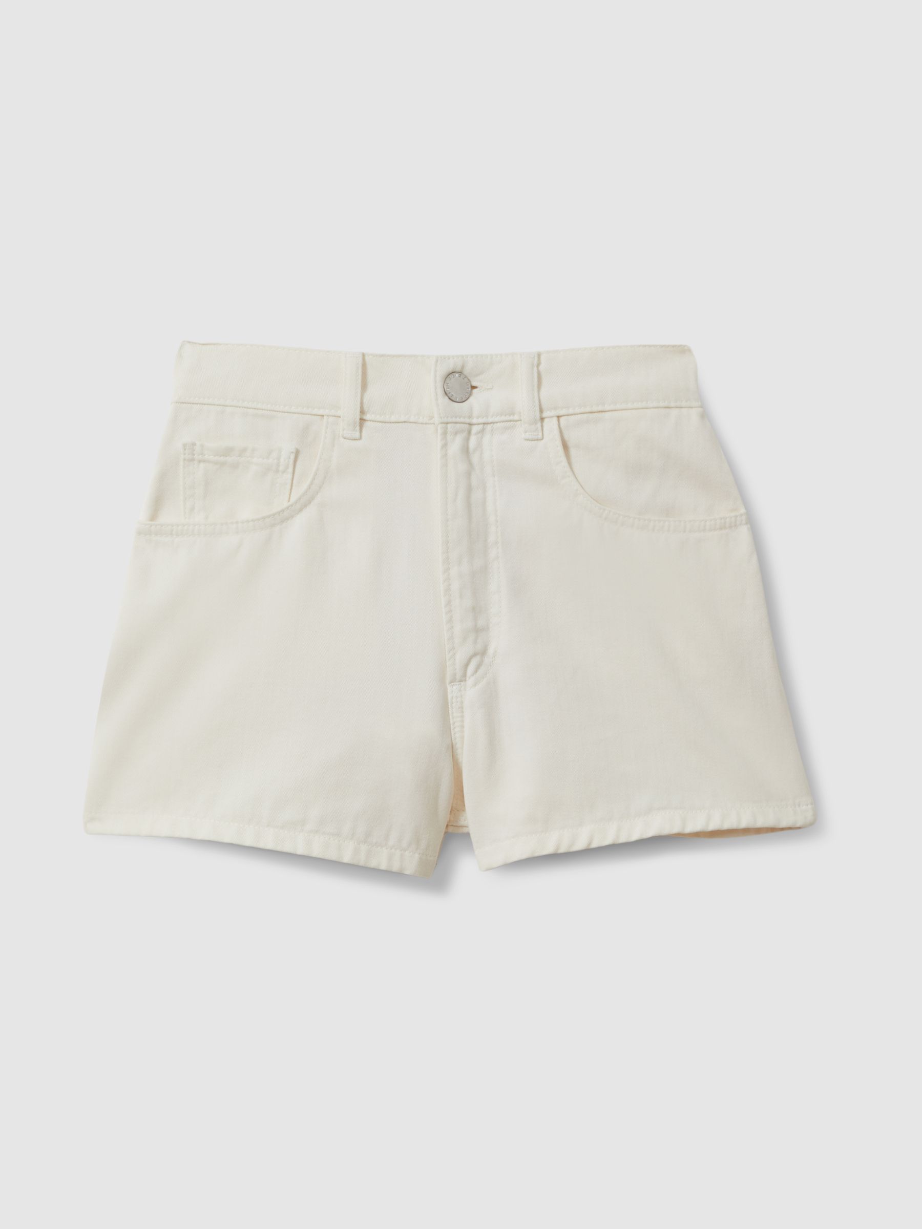 Garment Dyed Shorts in Cream - Image 2 of 6