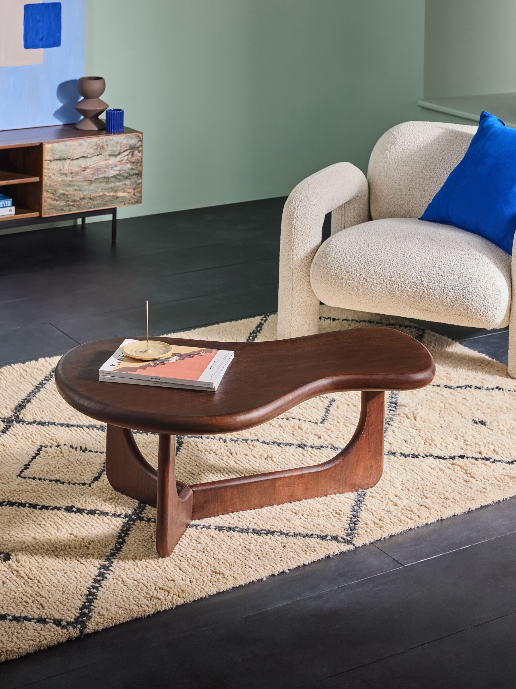 Arlo Coffee Table in Dark Mango Wood - Image 3 of 8