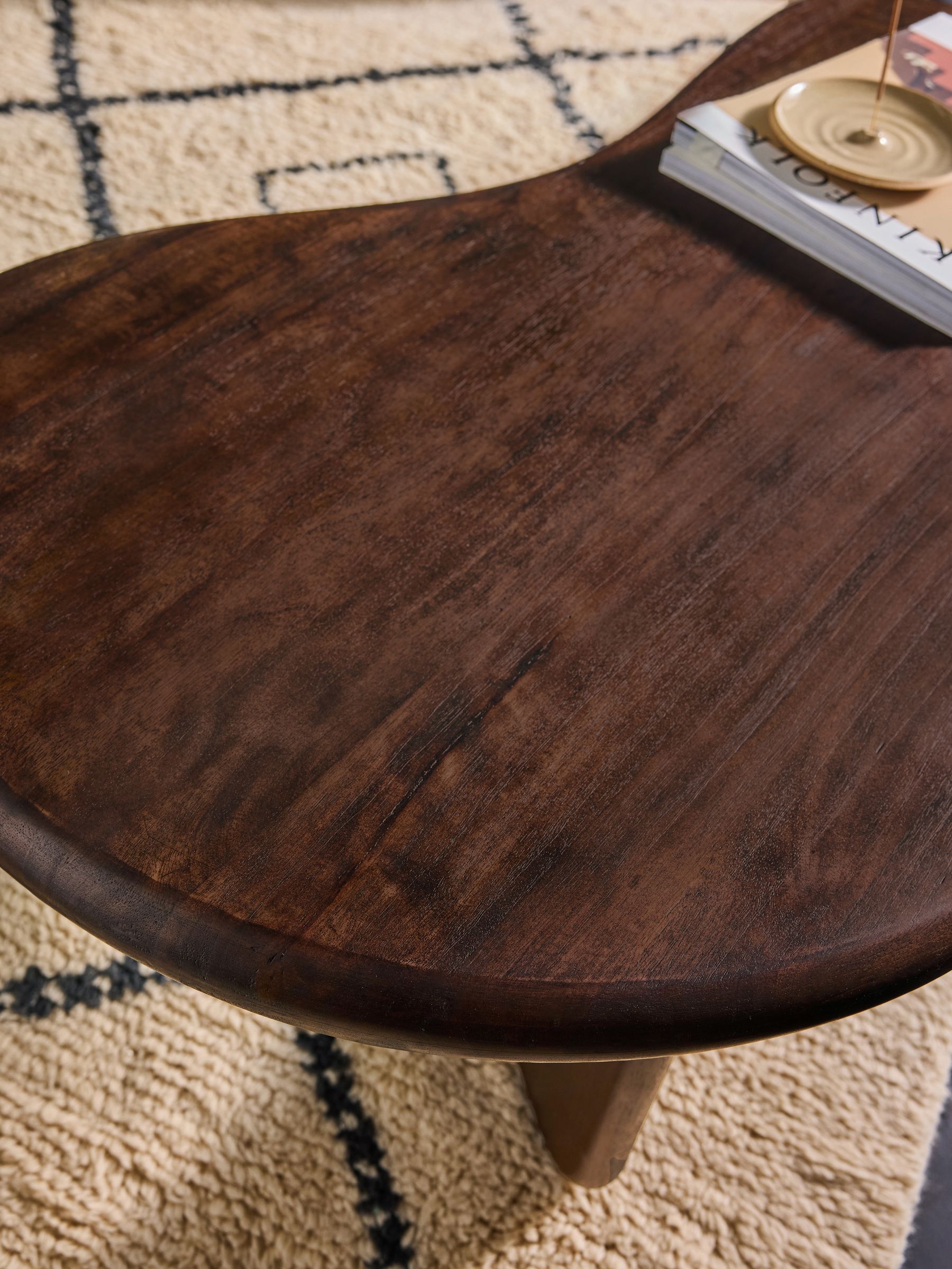 Arlo Coffee Table in Dark Mango Wood - Image 5 of 8