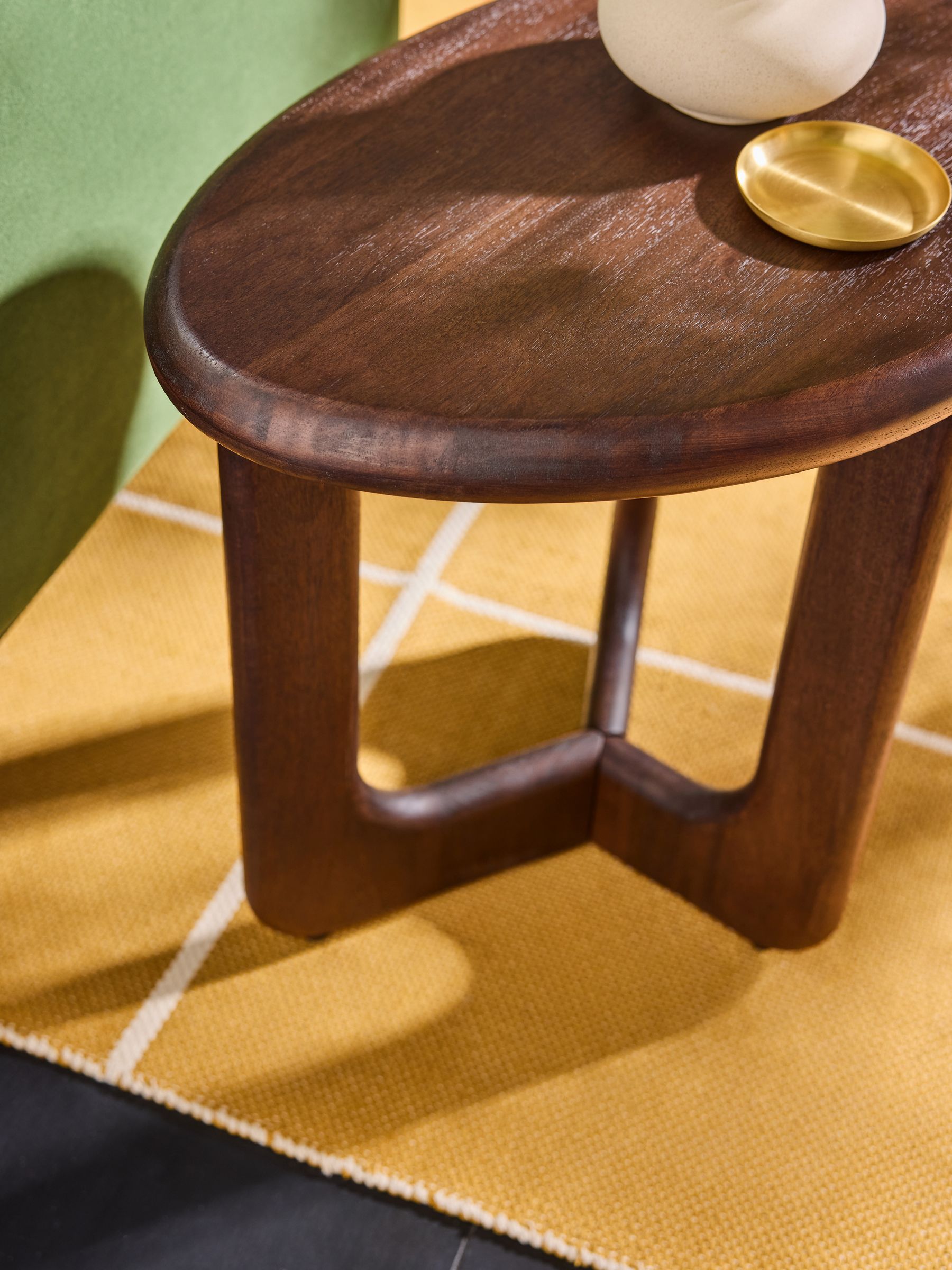 Arlo Side Table in Dark Mango Wood - Image 3 of 6