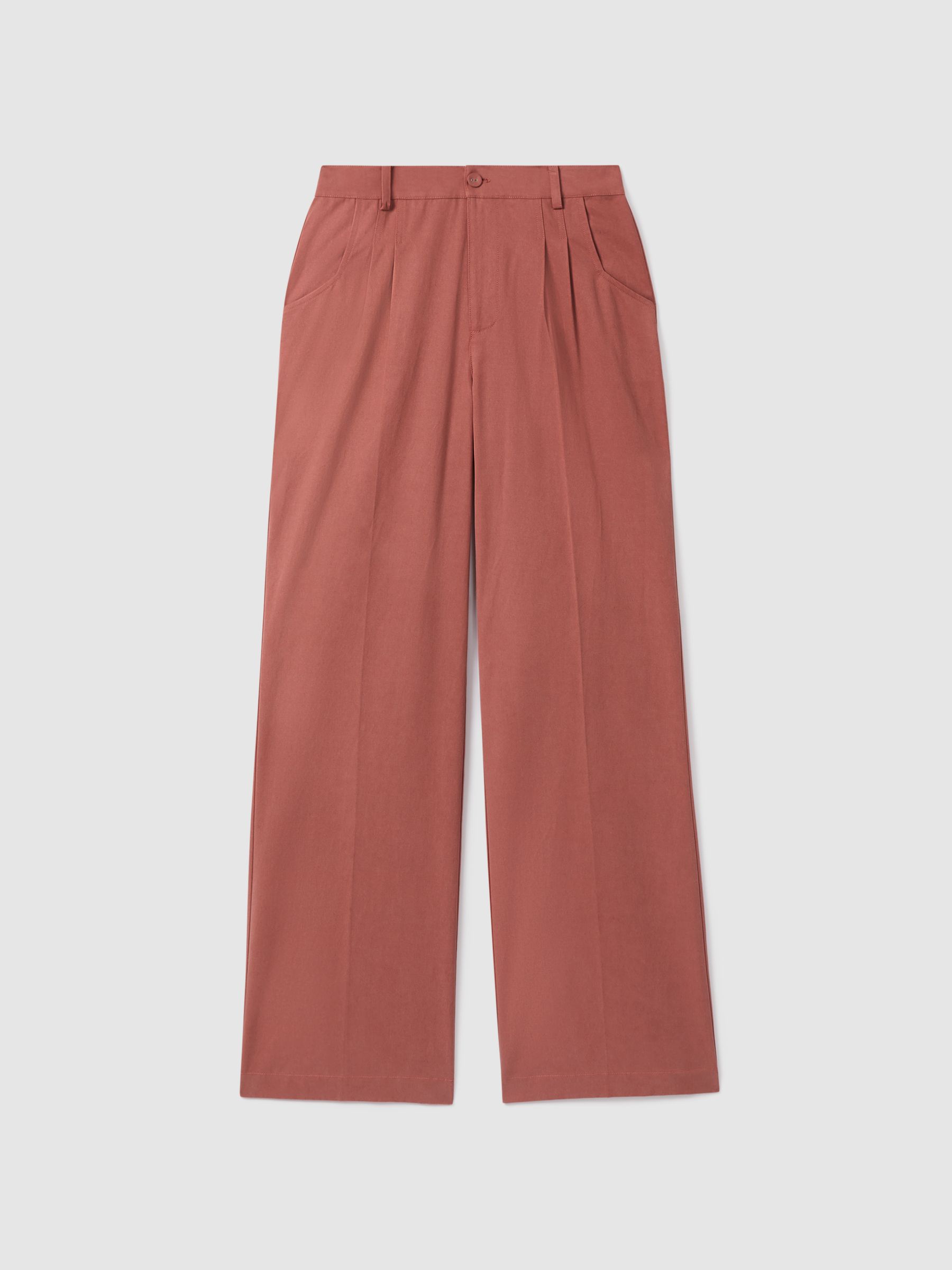 Paige Tailored Wide Leg Trousers in Dusk Pink - Image 2 of 6