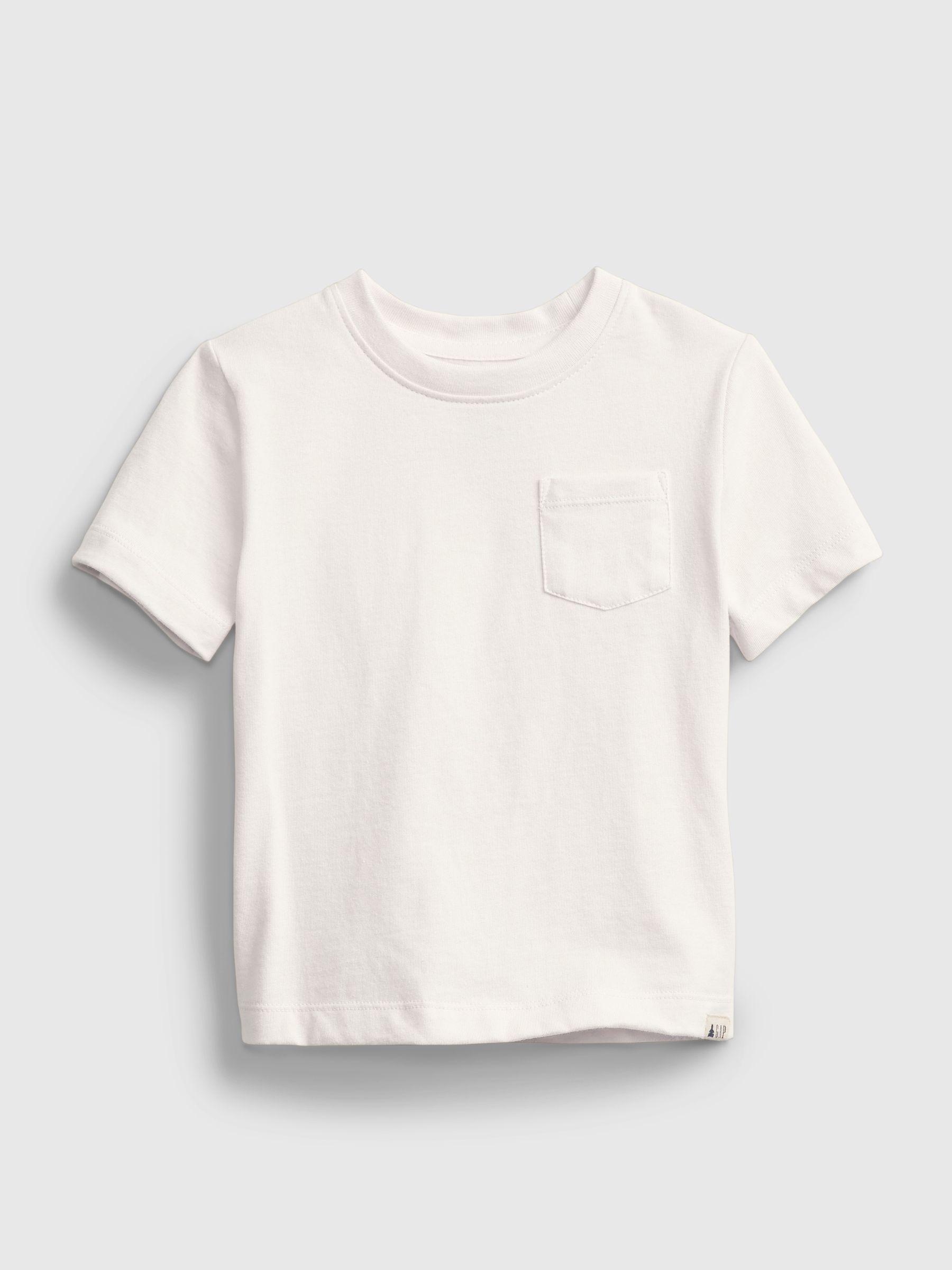White Pocket Short Sleeve Crew Neck T-Shirt (6mths-5yrs) - Image 1 of 1