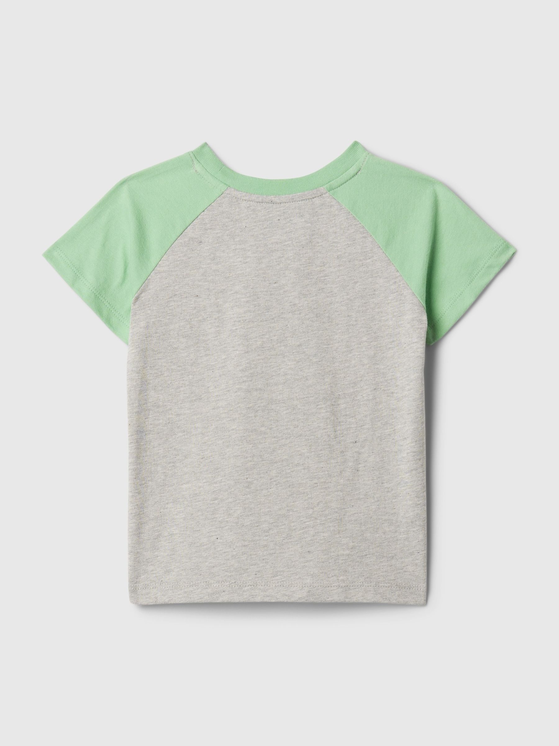 Grey/Green Logo Short Sleeve Crew Neck T-Shirt (Newborn-5yrs) - Image 2 of 2