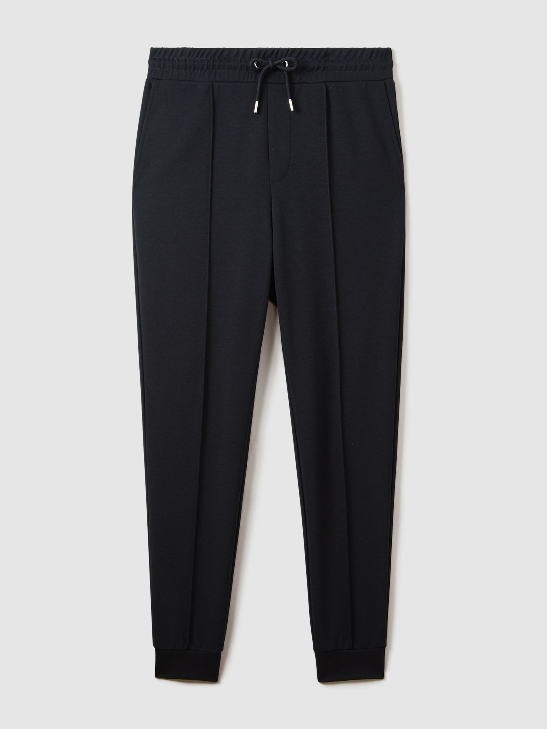 Drawstring Jersey Joggers in Navy Blue - Image 2 of 6