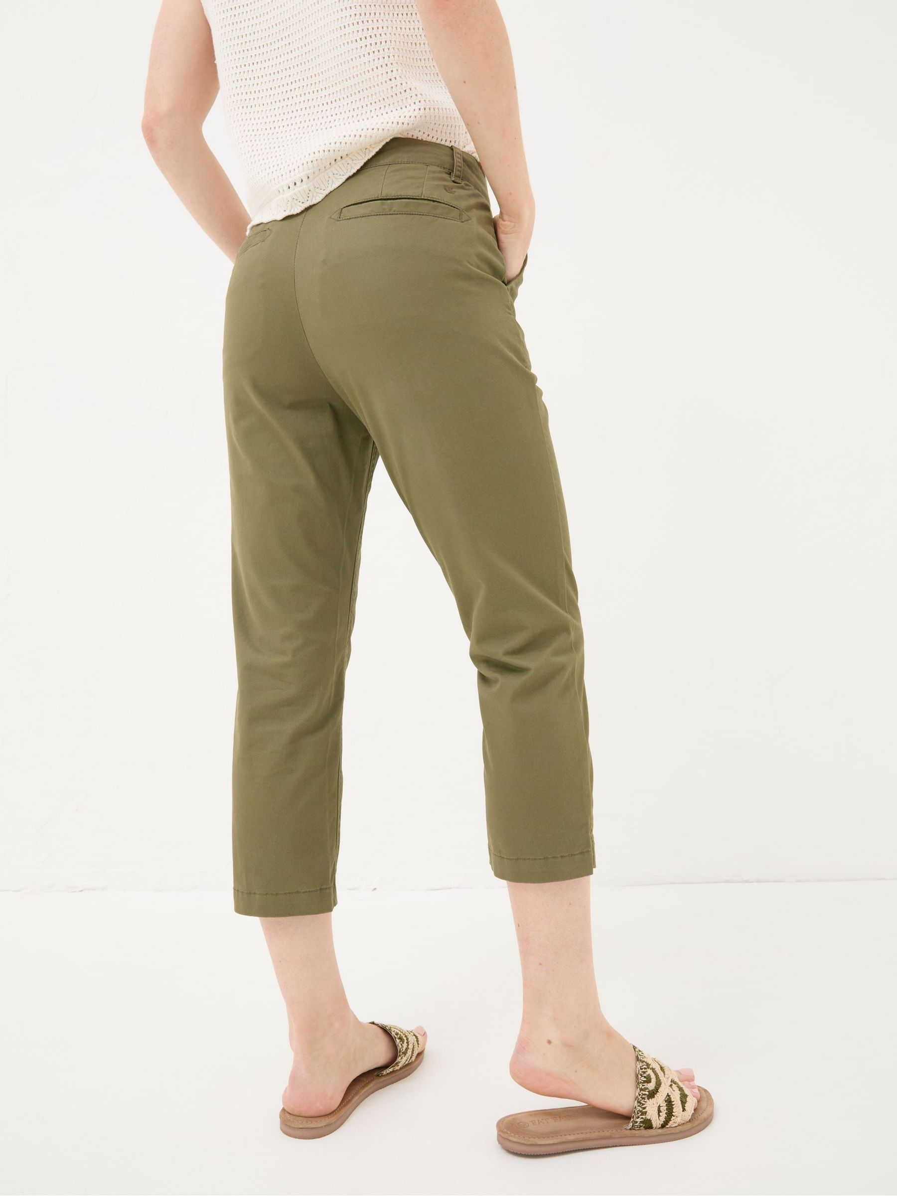 Farnham Green Cropped Chinos - Image 3 of 7