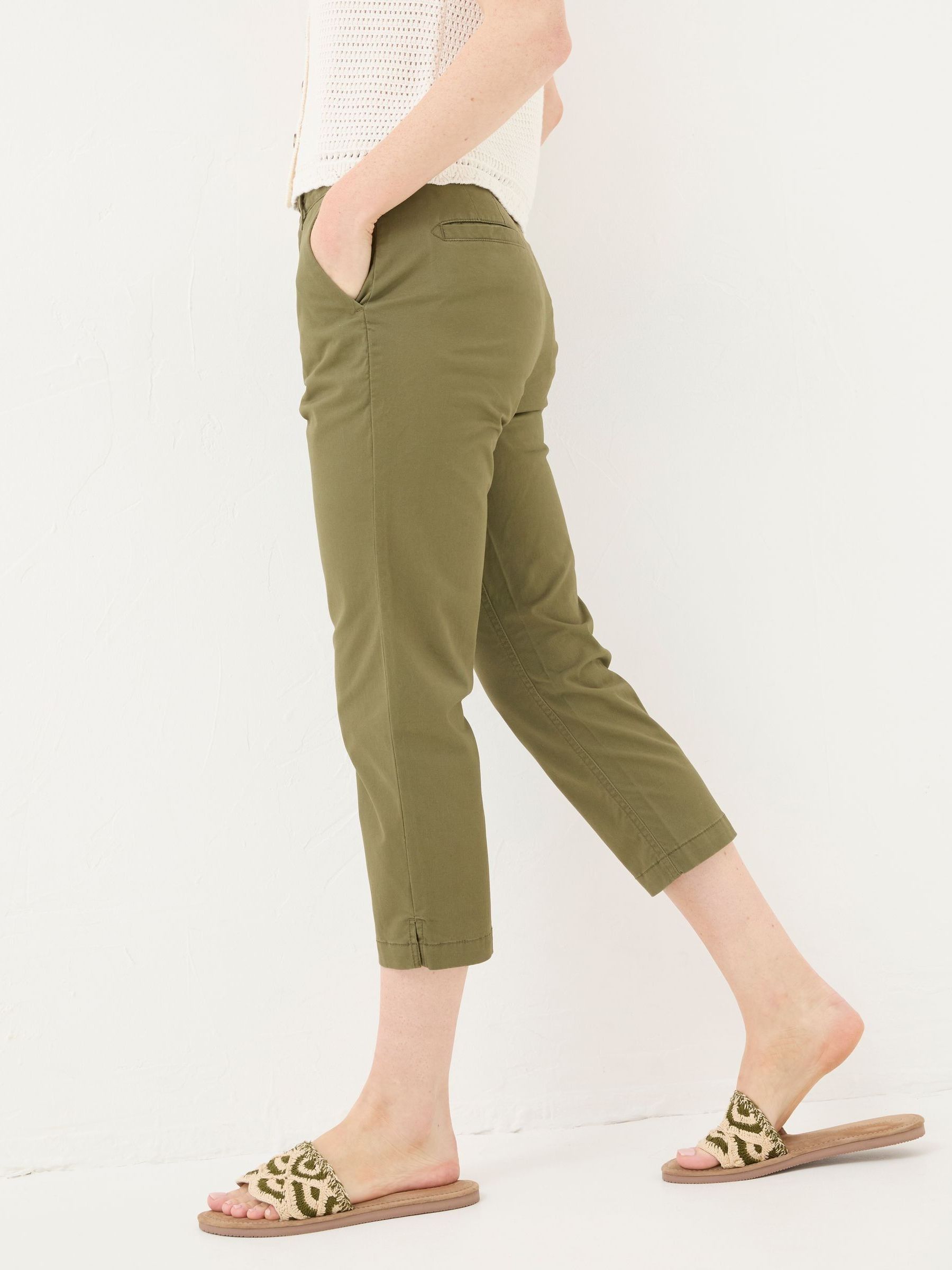 Farnham Green Cropped Chinos - Image 4 of 7