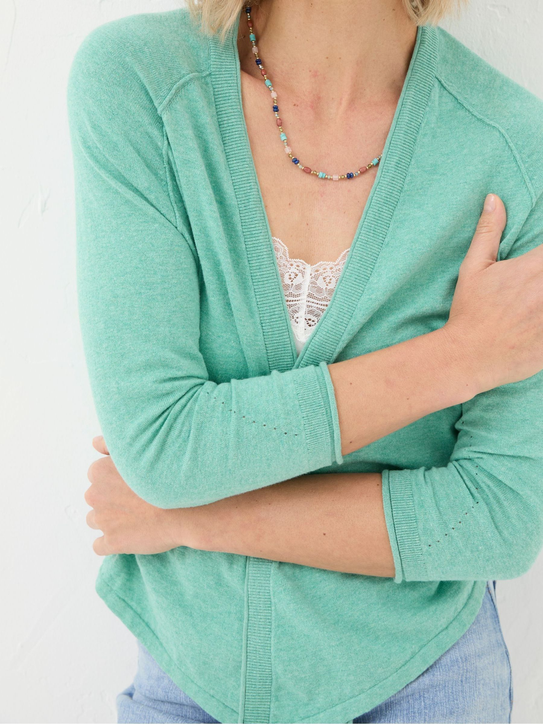 Green Tie Front Cardigan - Image 4 of 6