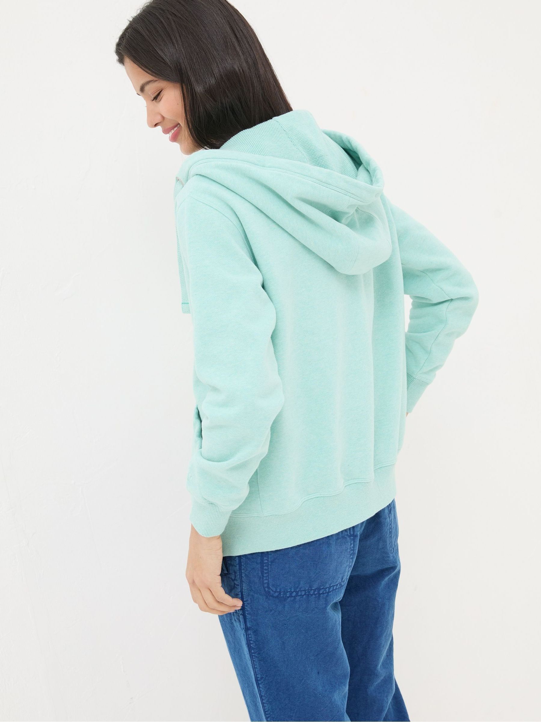 Amy Green Zip Through Hoodie - Image 2 of 6