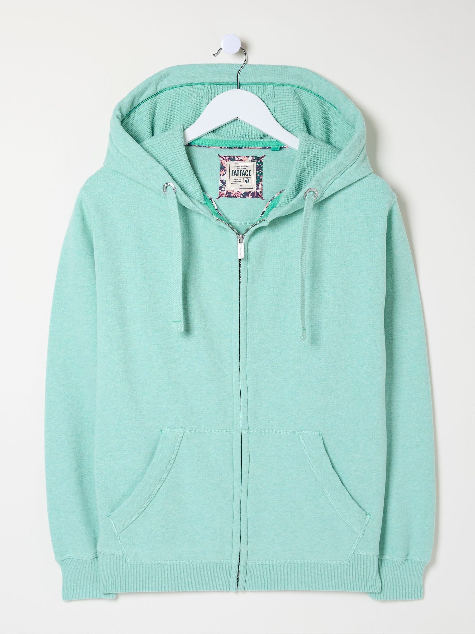 Amy Green Zip Through Hoodie - Image 6 of 6