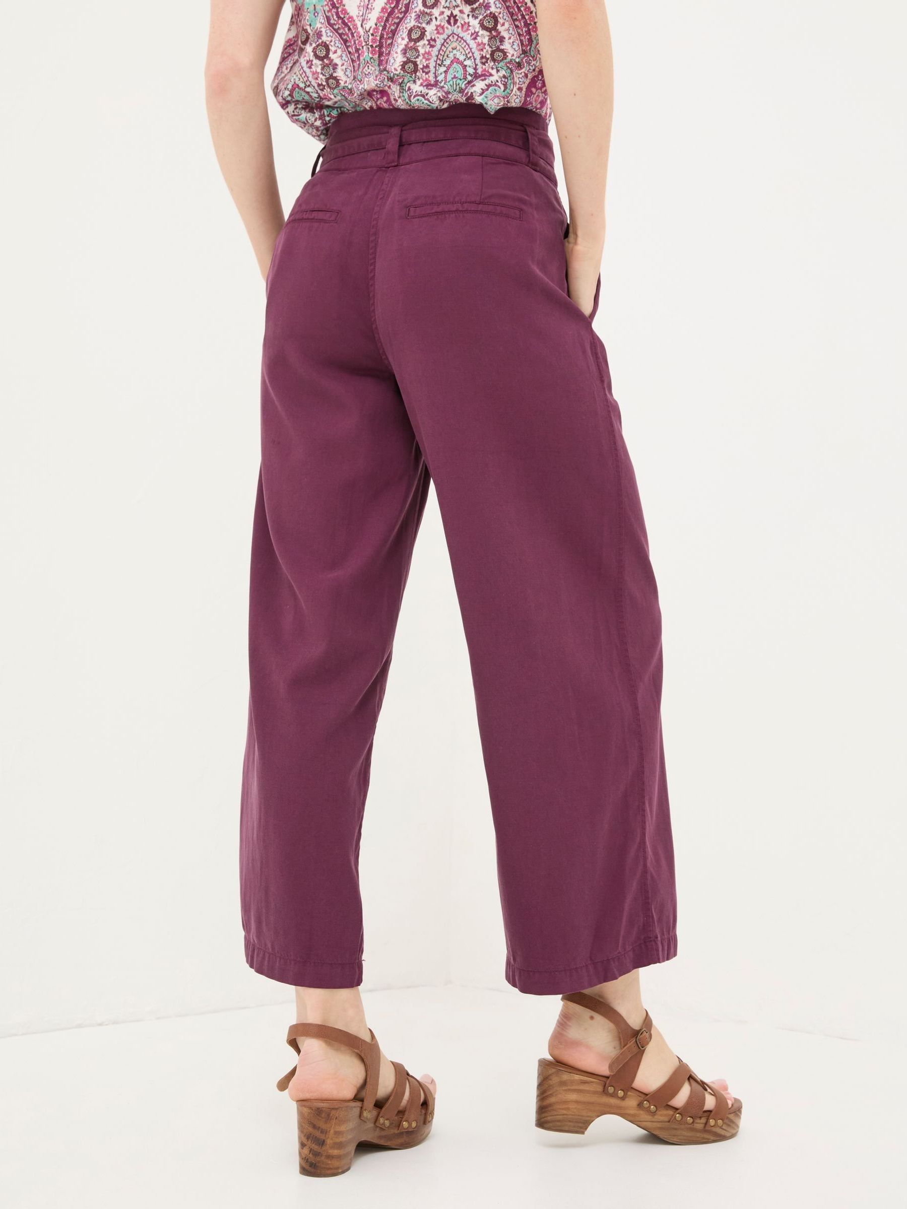 Mina Purple Cropped Trousers