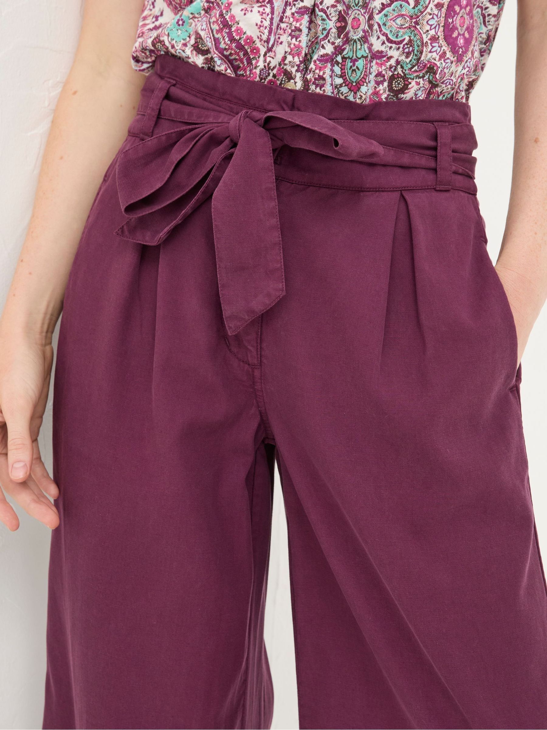 Mina Purple Cropped Trousers - Image 4 of 6