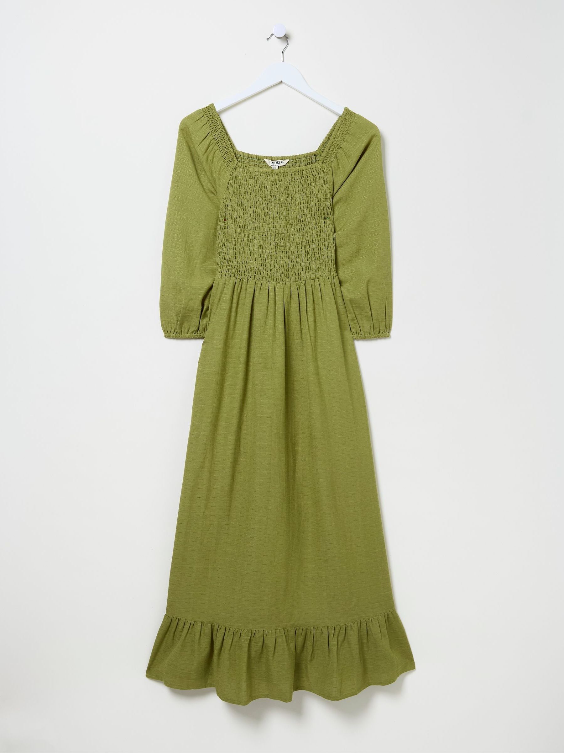 Adele Green Midi Dress With Linen - Image 7 of 7