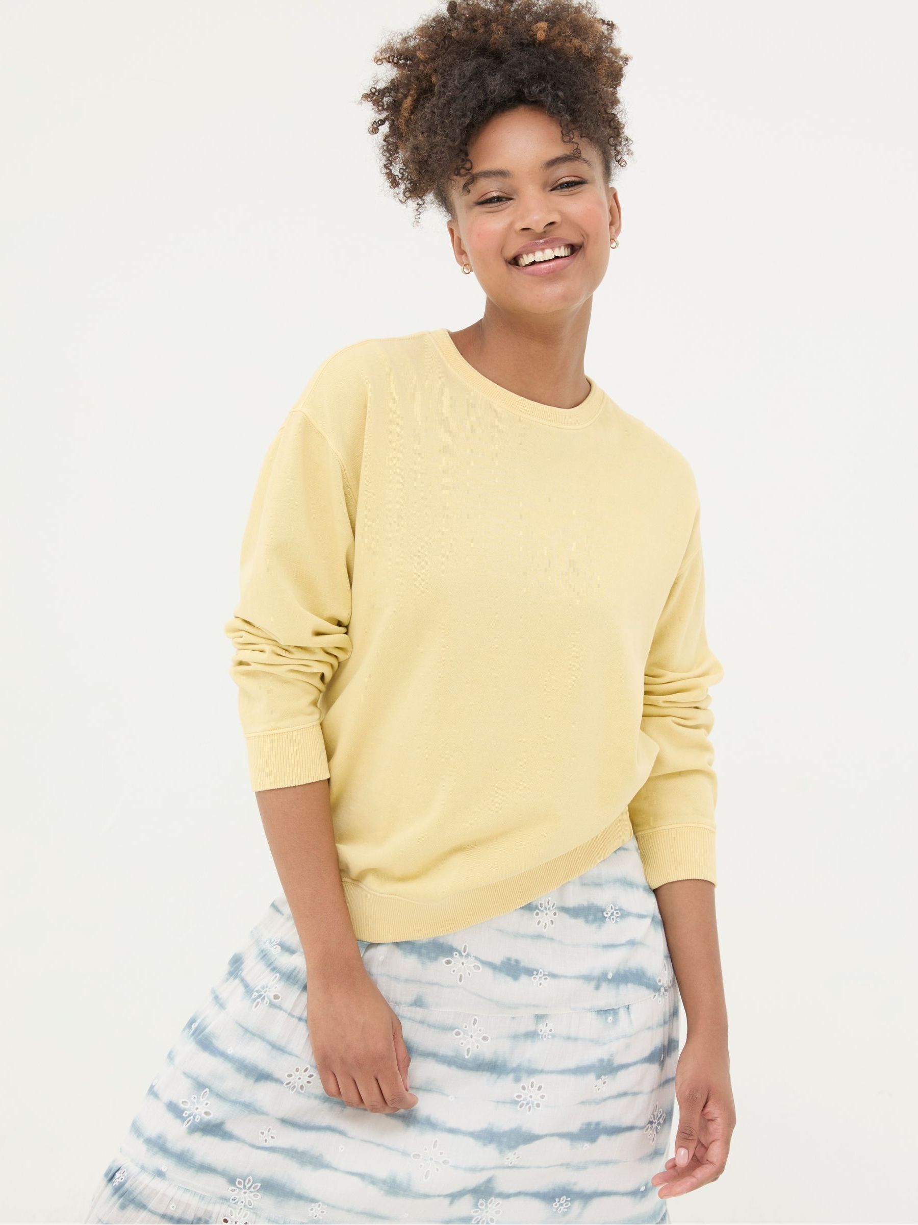 Georgia Yellow Crew Sweatshirt - Image 1 of 5