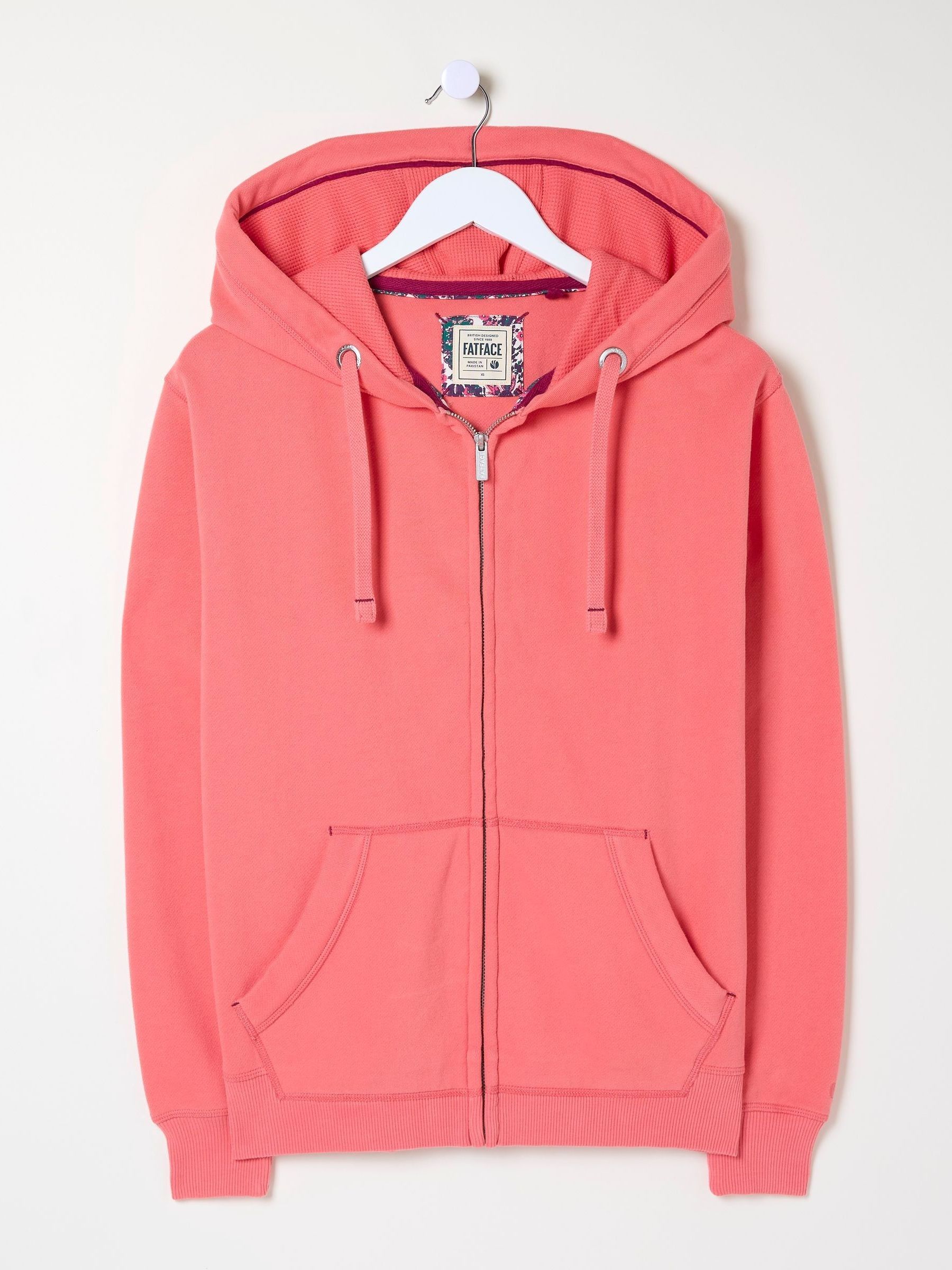 Amy Pink Zip Through Hoodie - Image 5 of 5