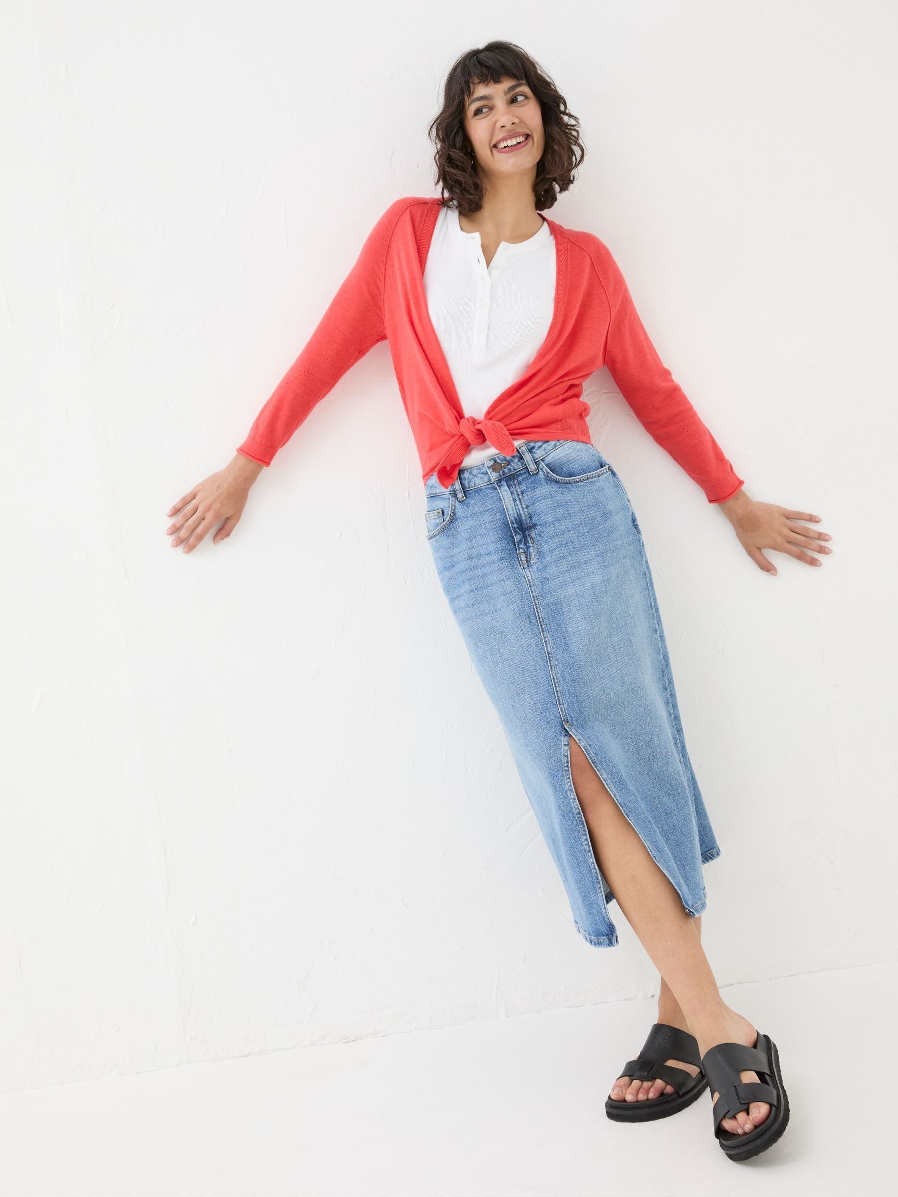 Red Tie Front Cardigan - Image 1 of 3