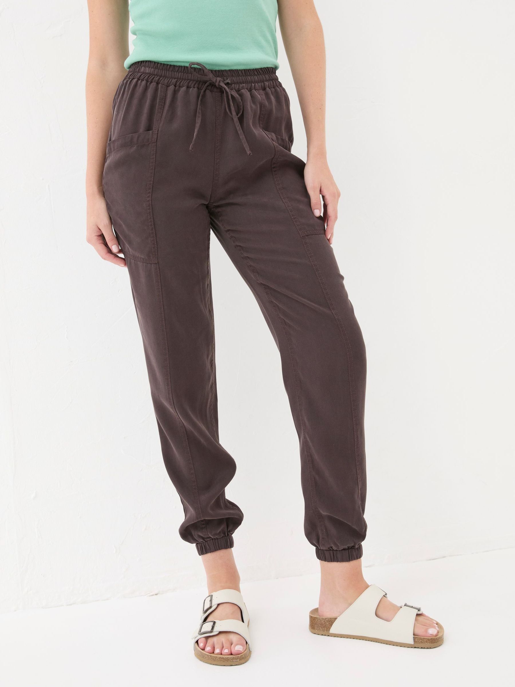 Lyme Brown Cargo Cuffed Joggers - Image 3 of 5
