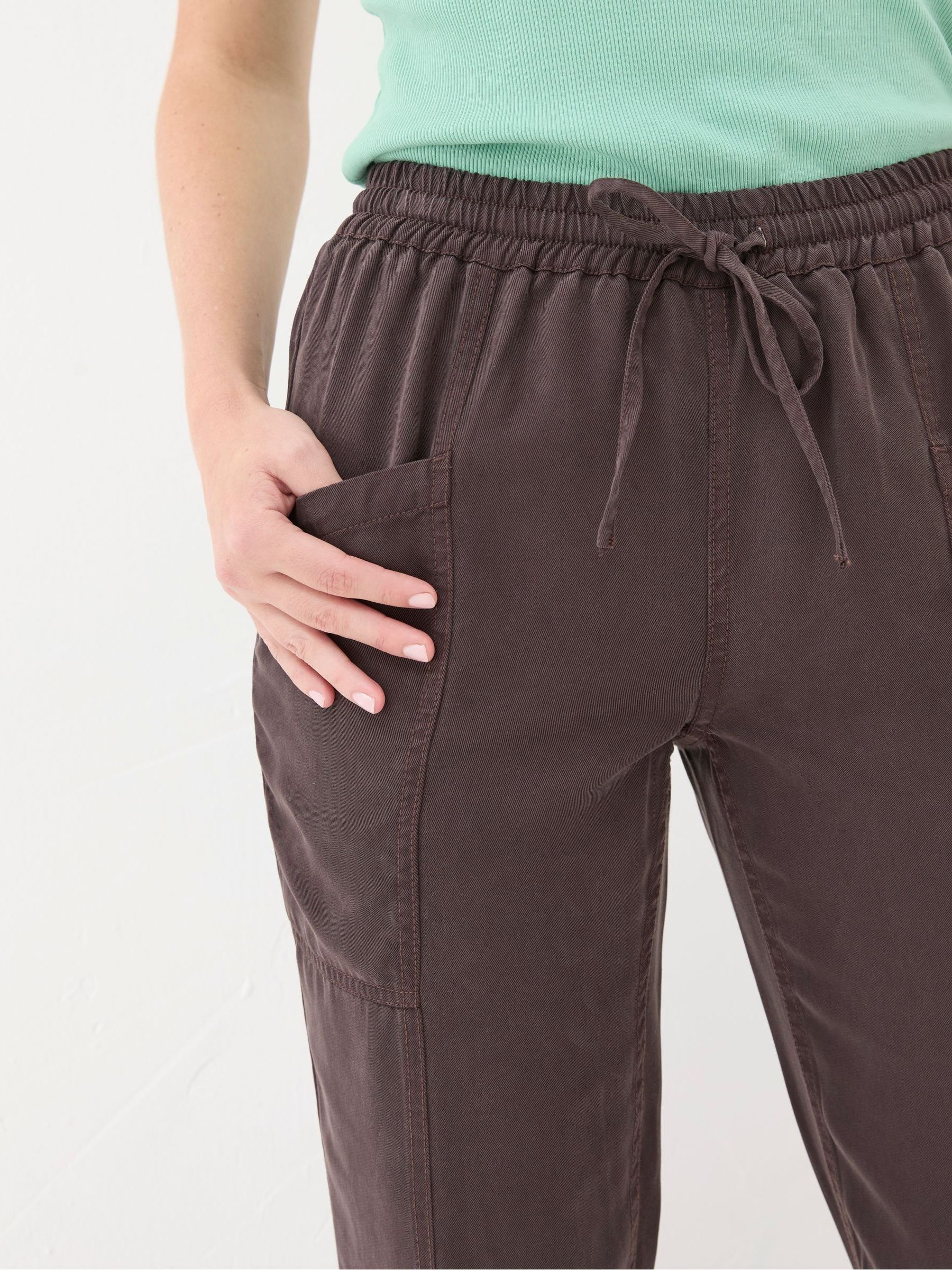 Lyme Brown Cargo Cuffed Joggers - Image 4 of 5
