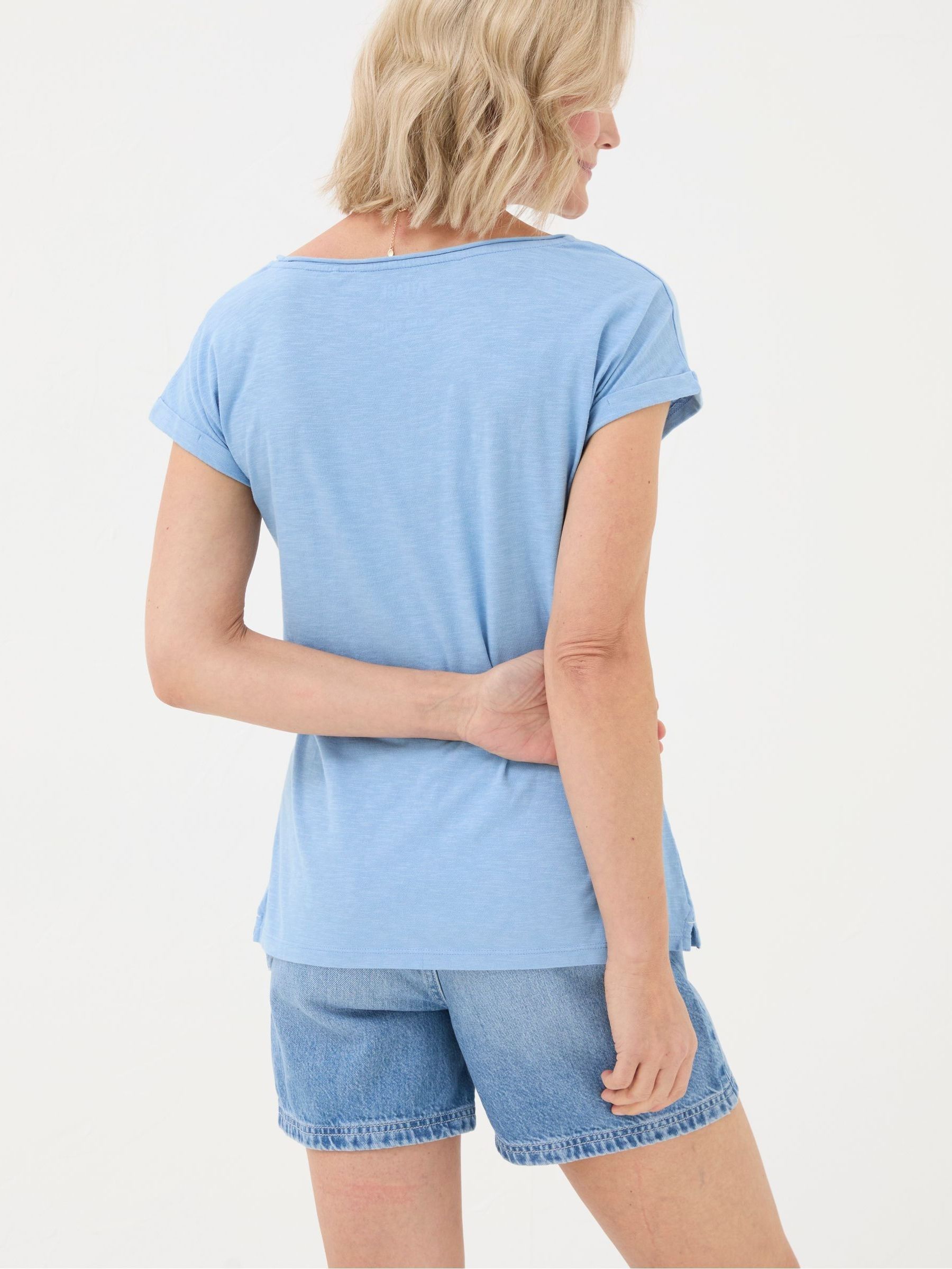 Ivy Organic Cotton Blue T-Shirt - Image 2 of 5