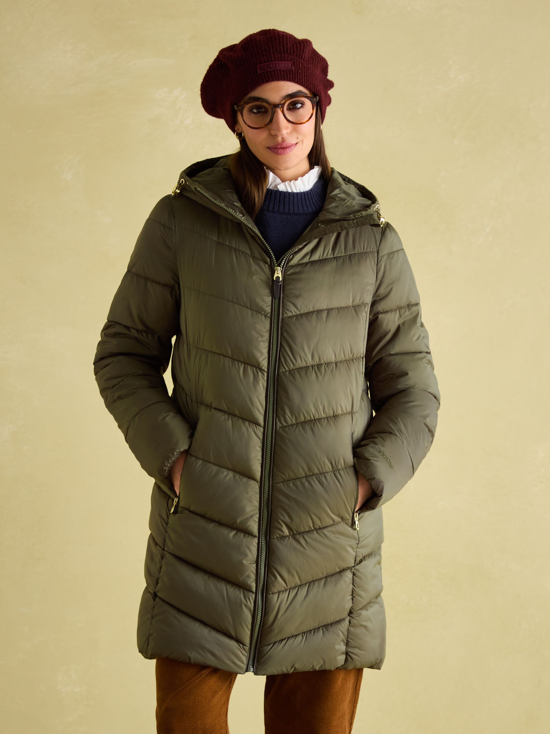 Moorsdale Green Mid Length Showerproof Padded Coat - Image 1 of 9
