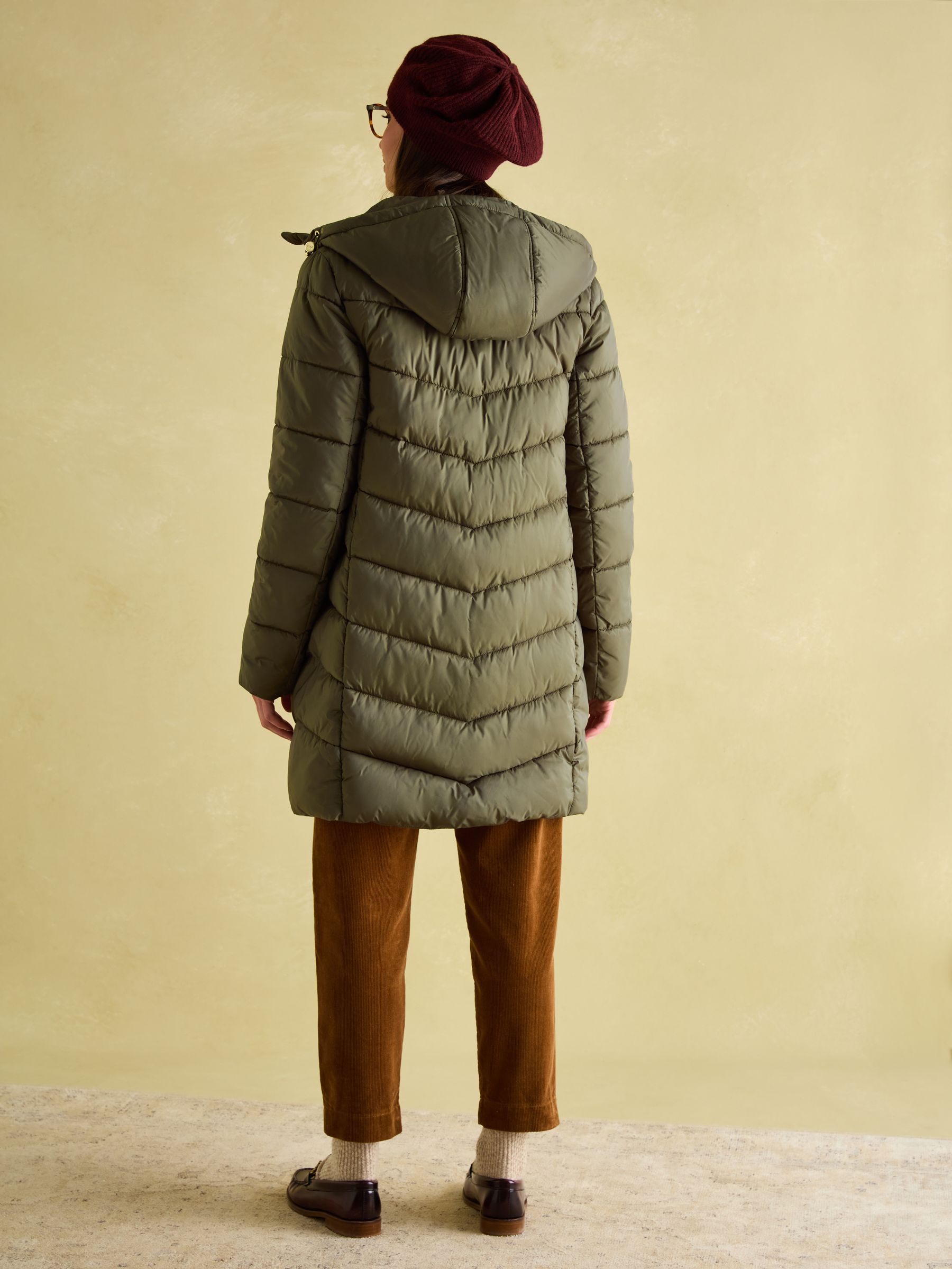 Moorsdale Green Mid Length Showerproof Padded Coat - Image 2 of 9