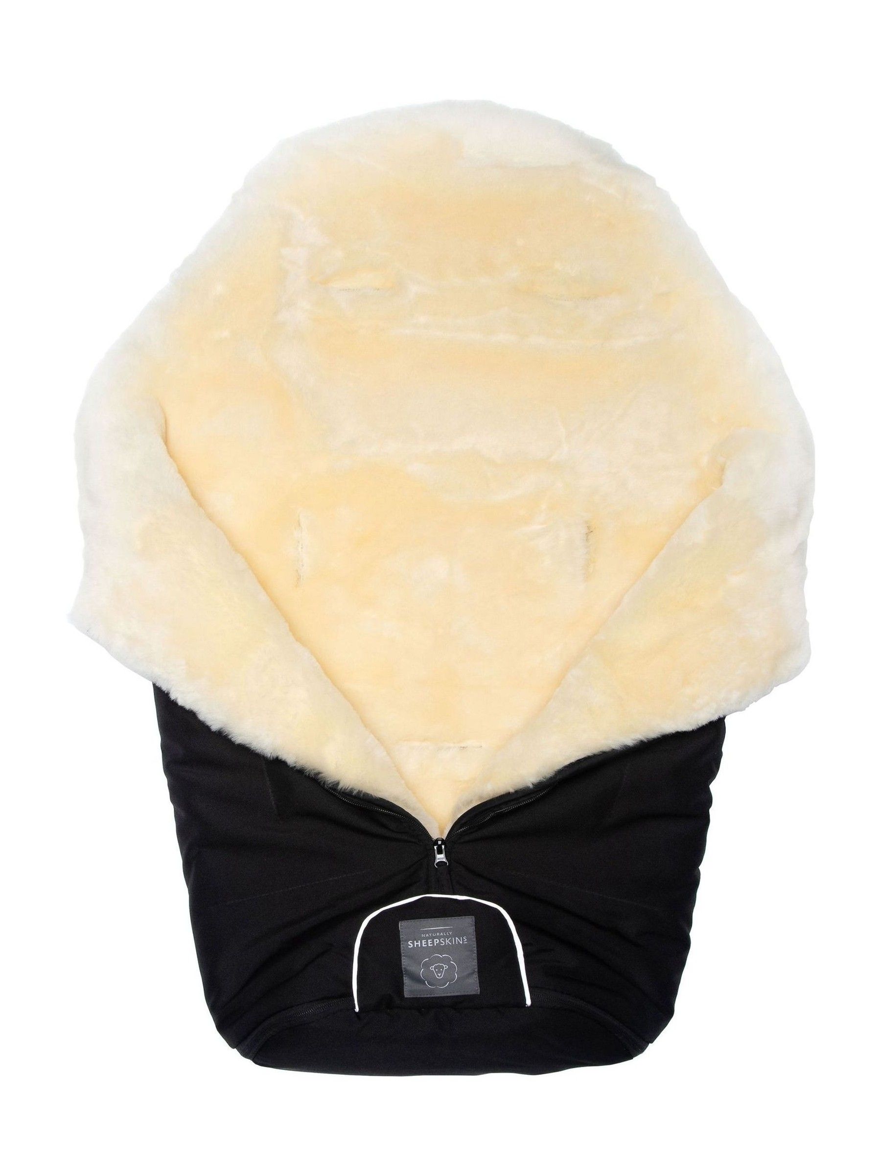 Naturally Sheepskins Black Merino Sheepskin Footmuff - Image 5 of 6