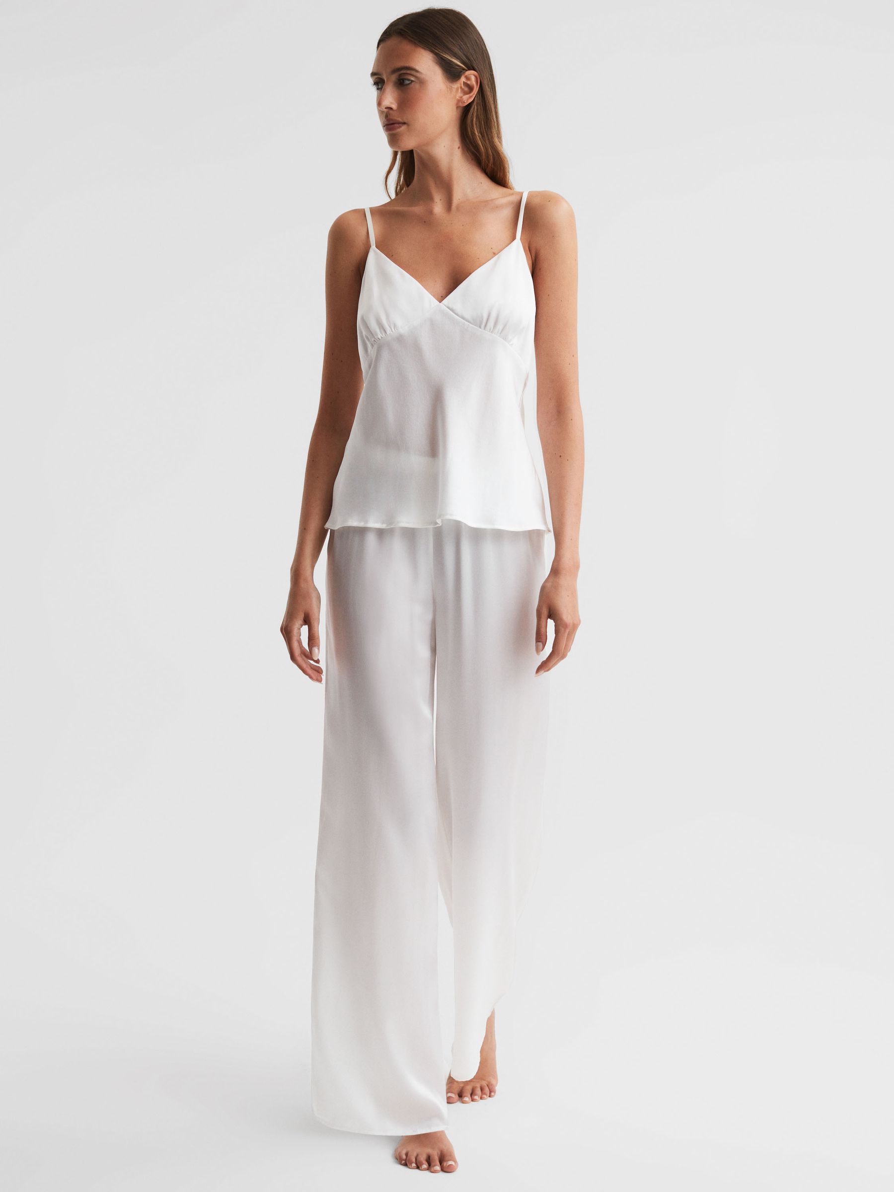 Maison Essentiele Silk Cami in Optic White - Image 3 of 4