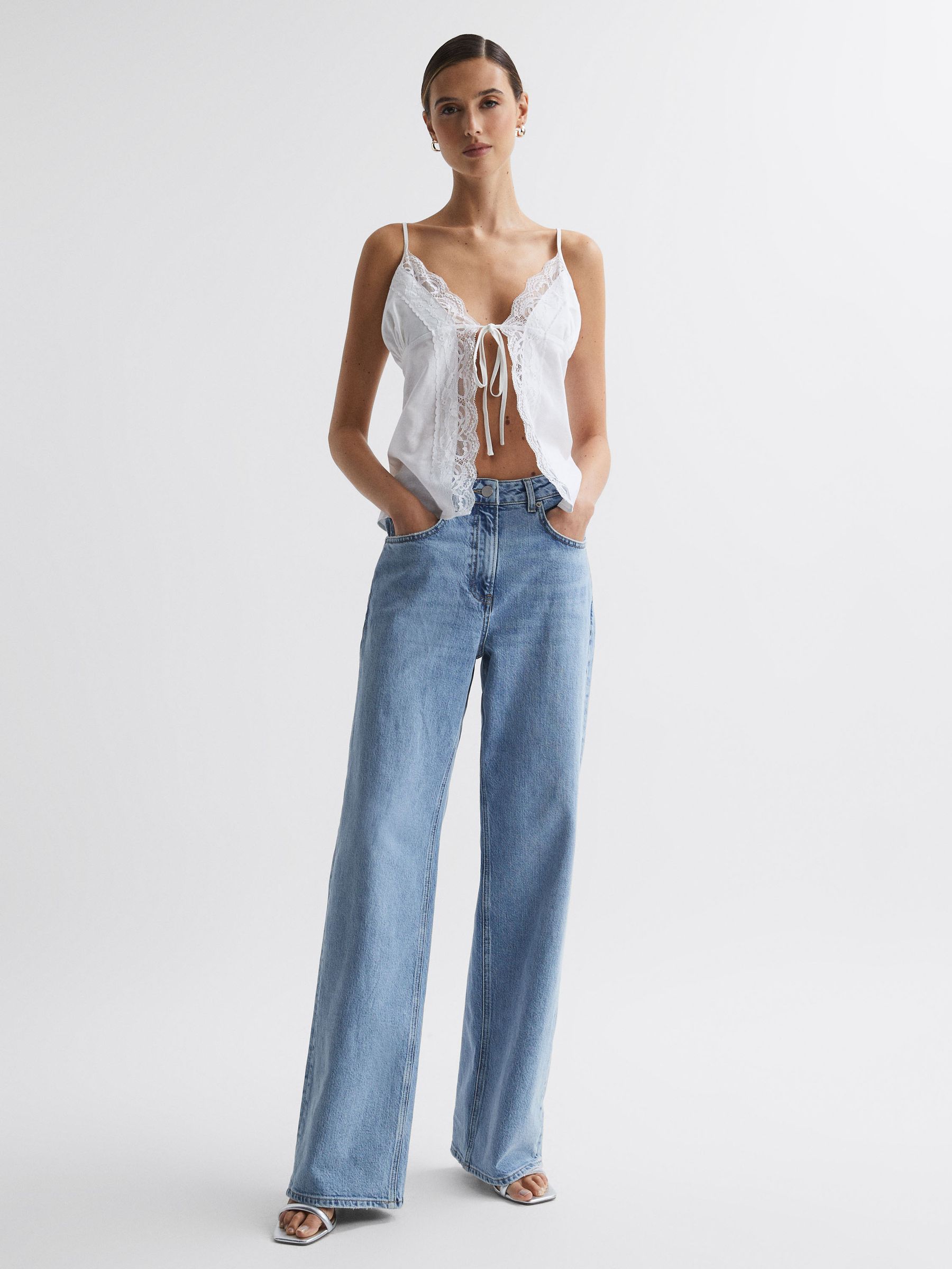 Maison Essentiele Cotton-Linen Cami in Optic White - Image 3 of 5
