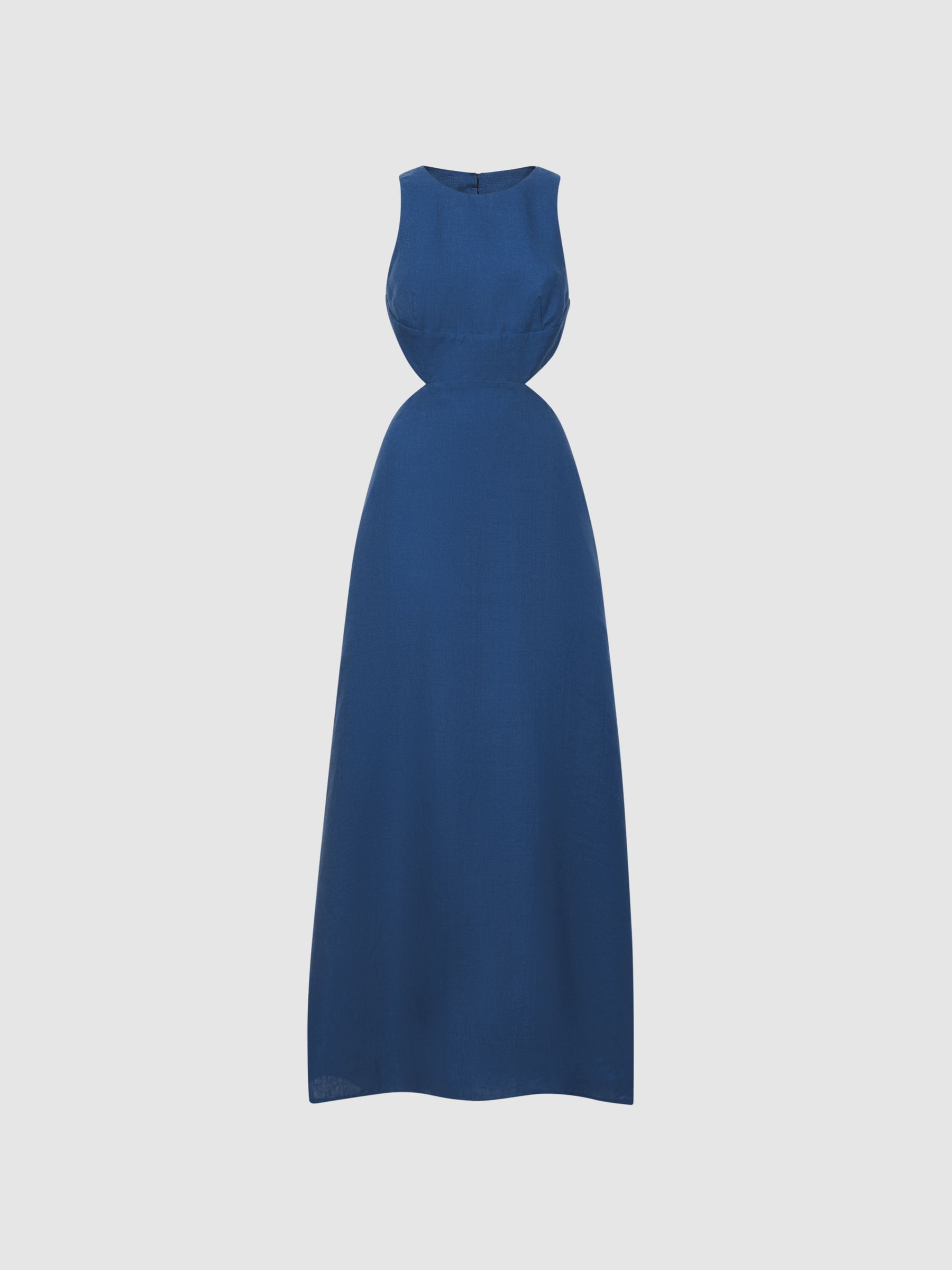 Bondi Born Linen Maxi Dress in Sapphire Blue - Image 2 of 4