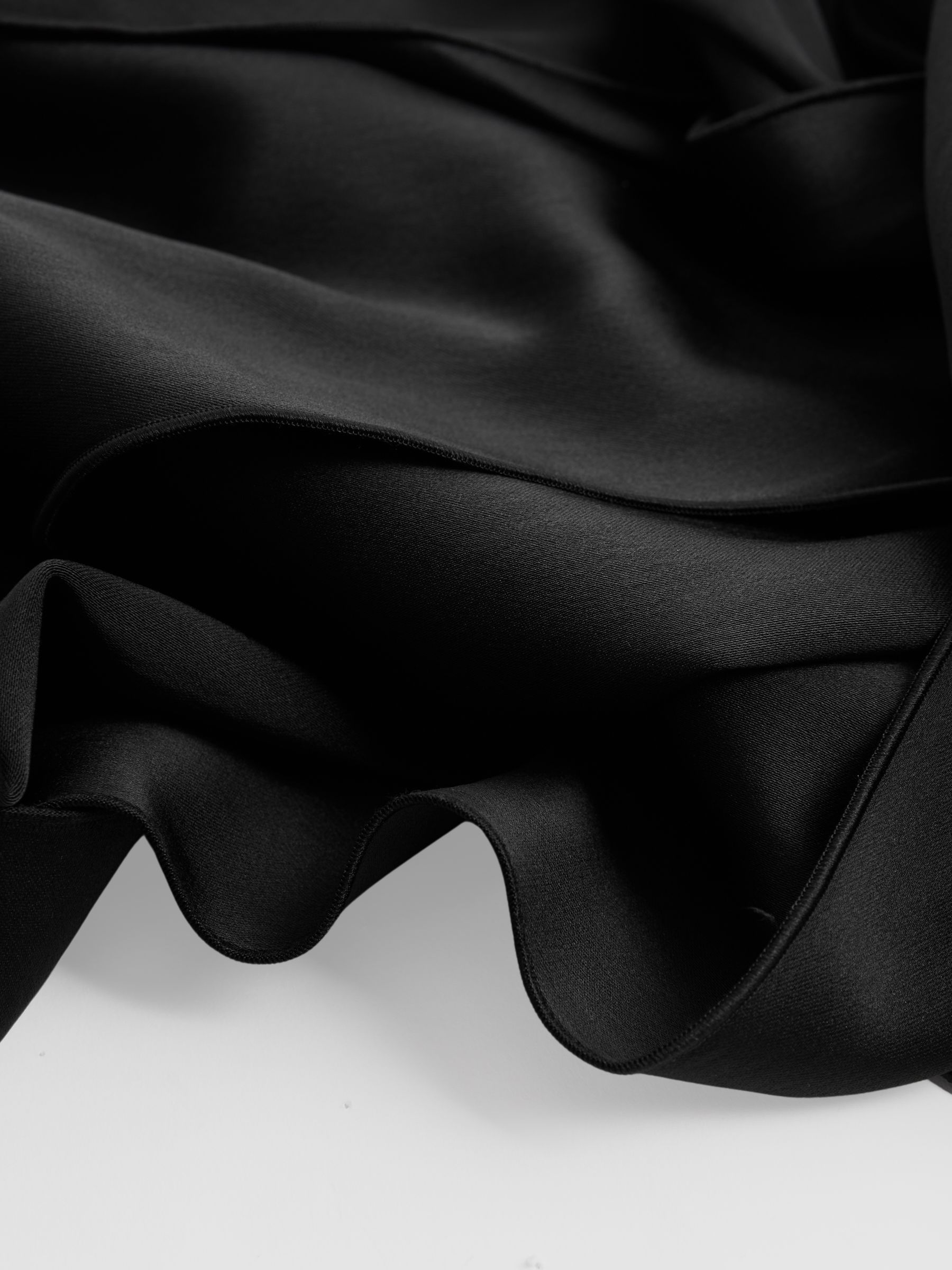 Draped Plunge Neck Maxi Top in Black - Image 6 of 6