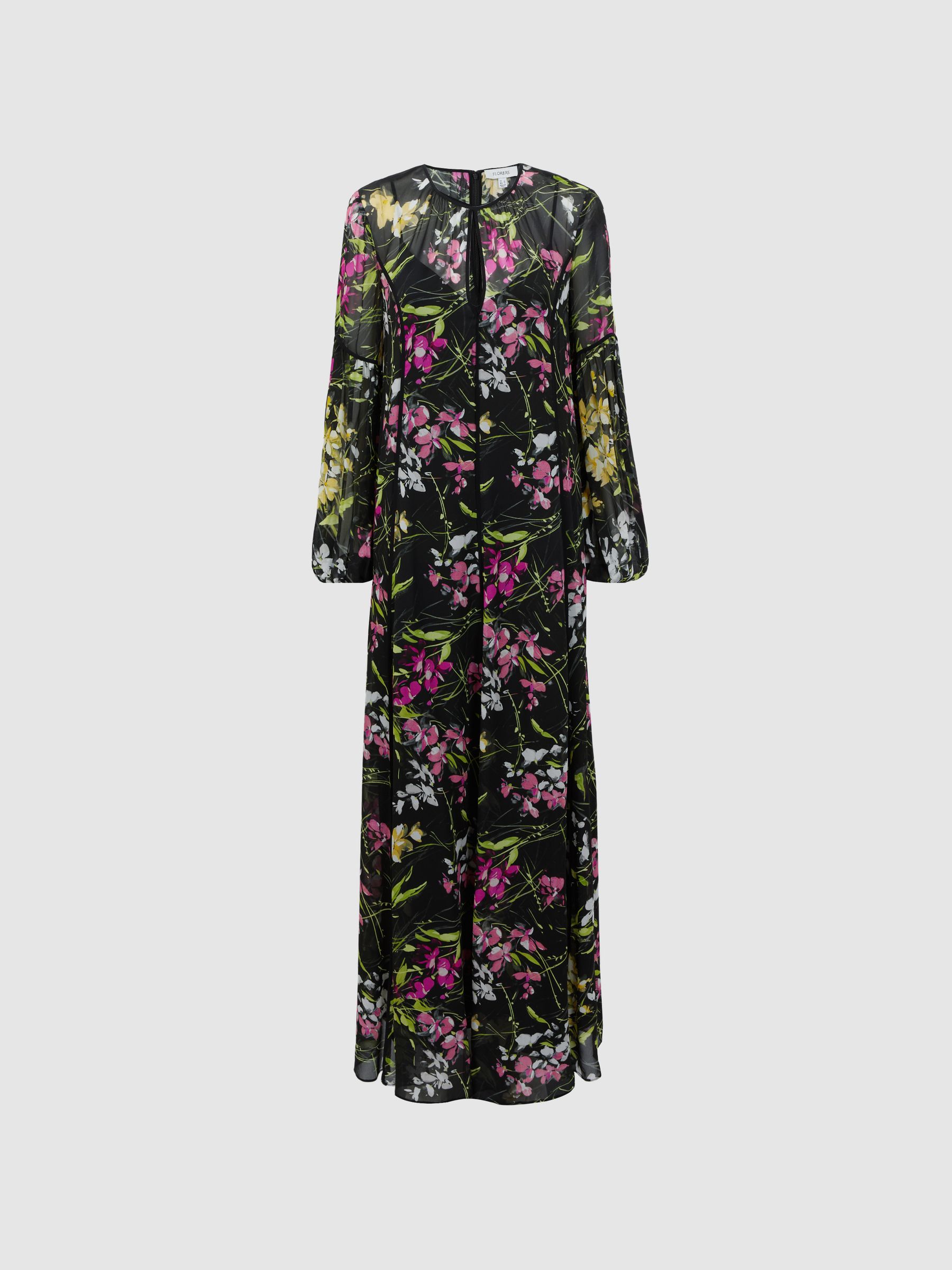 Florere Printed Maxi Dress in Black - Image 2 of 5