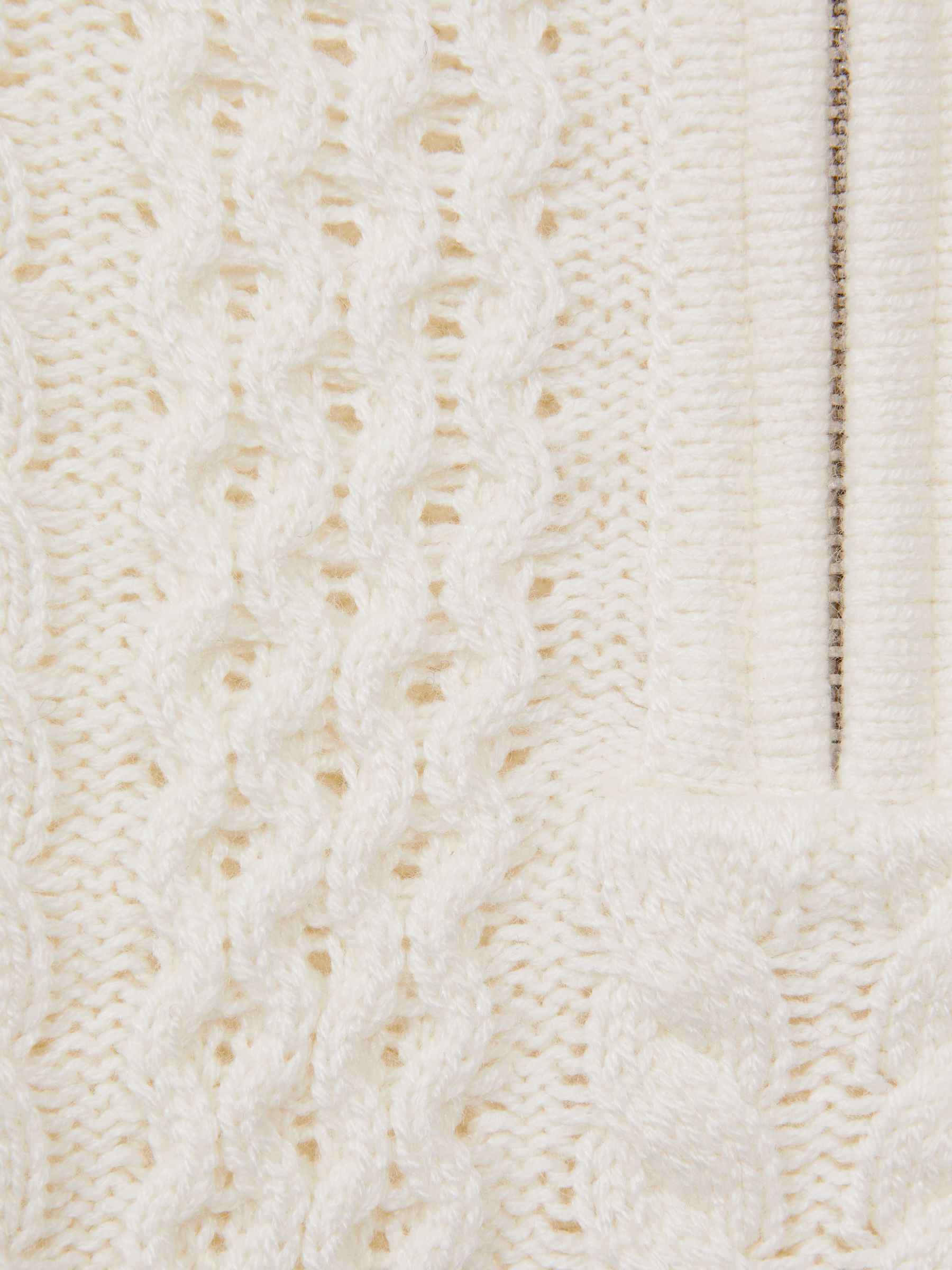 3-9 yrs Slim Fit Knitted Half-Zip Jumper in Ecru - Image 6 of 6