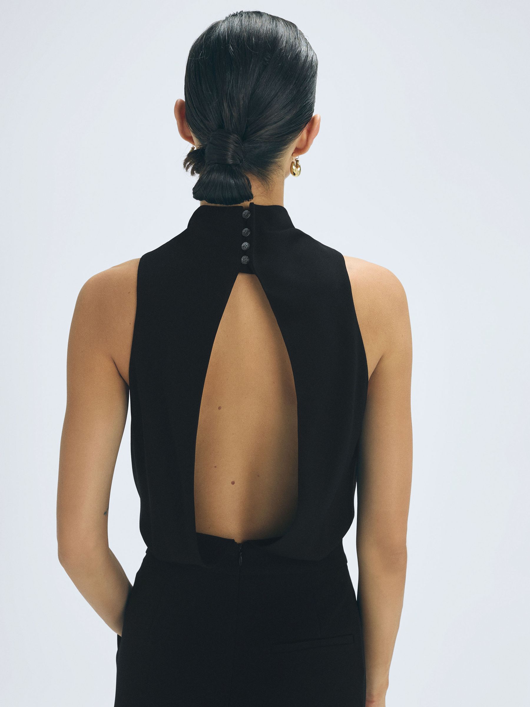 Halter Neck Jumpsuit in Black - Image 5 of 6