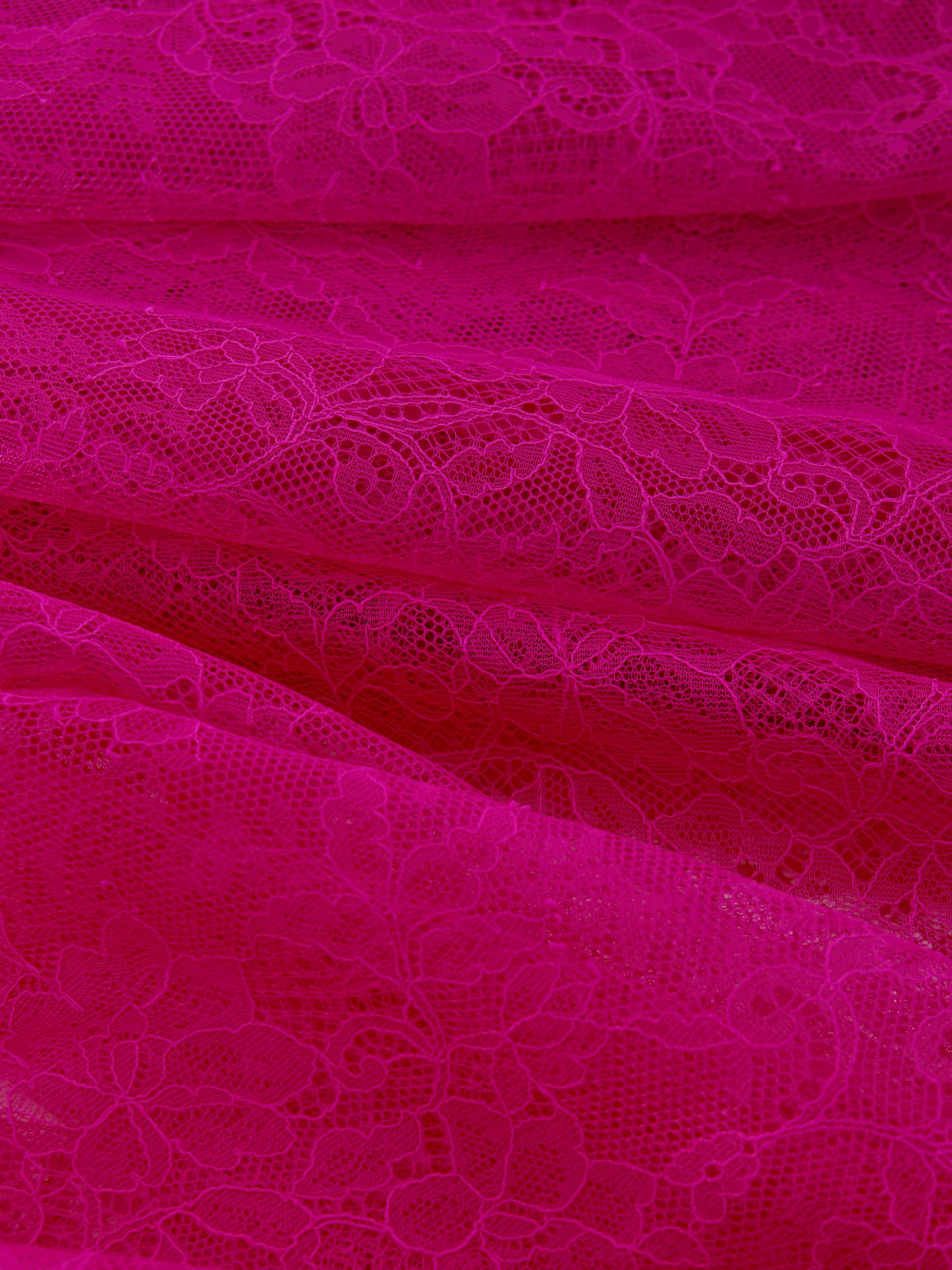 Florere Lace Midi Dress in Bright Pink - Image 6 of 6