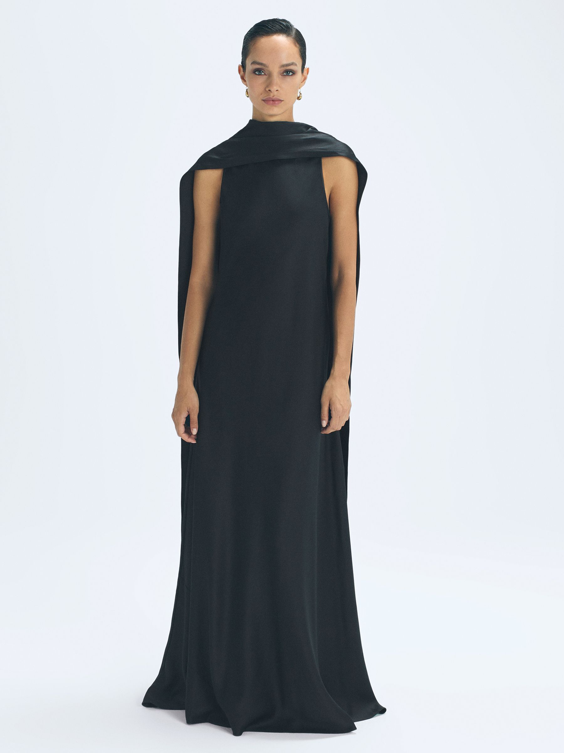 Atelier Cape Maxi Dress in Black - Image 4 of 6