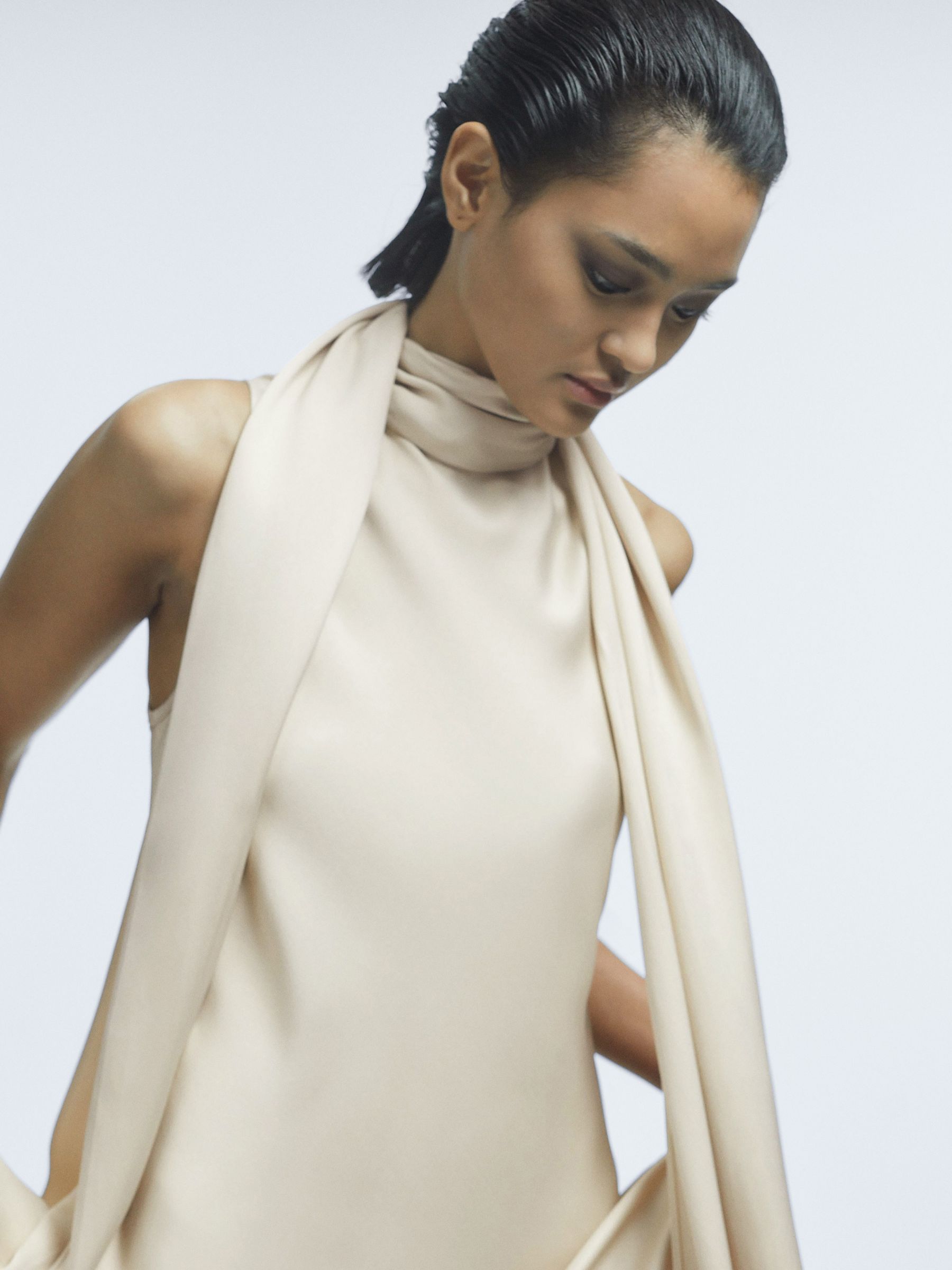 Atelier Cape Maxi Dress in Champagne - Image 4 of 6