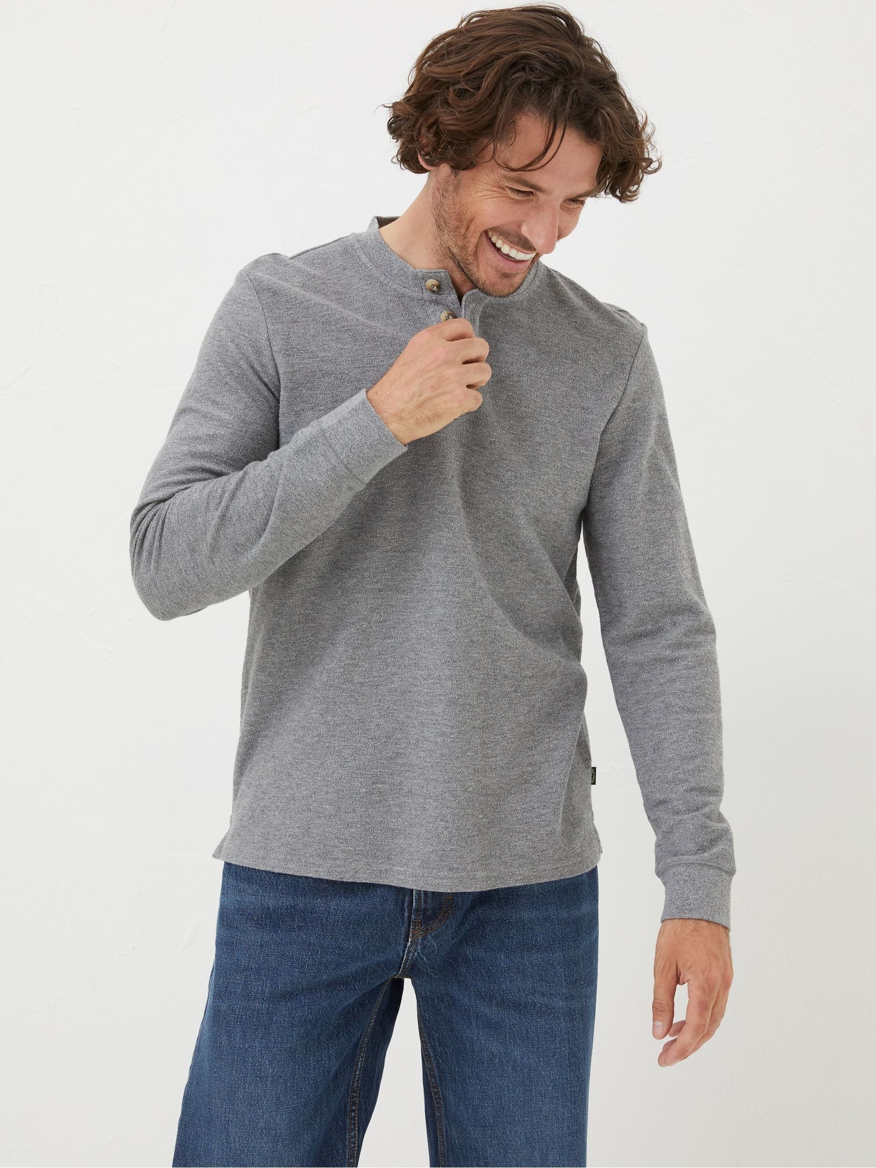 Kintbury Grey Henley T-Shirt - Image 1 of 4
