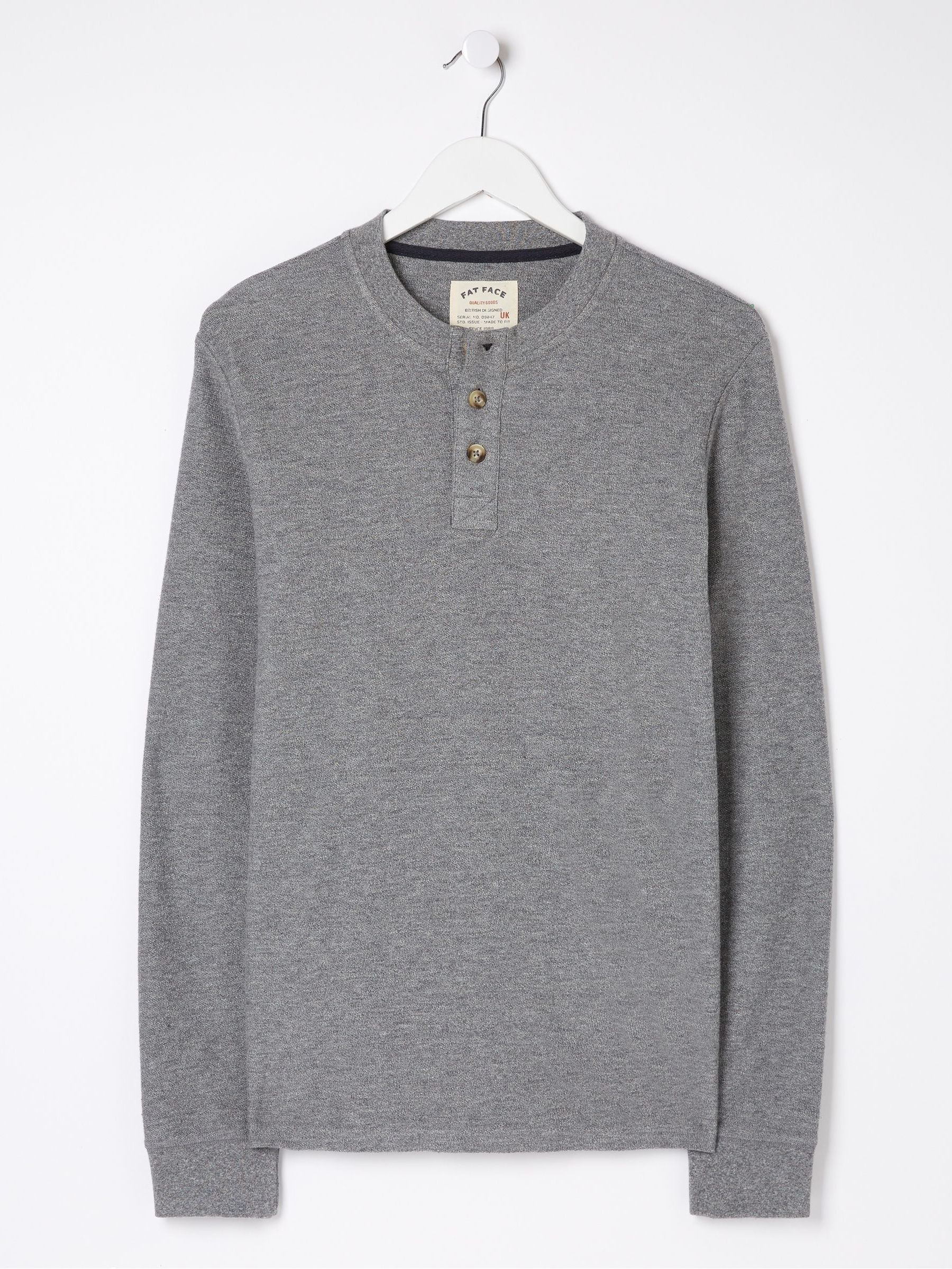 Kintbury Grey Henley T-Shirt - Image 4 of 4
