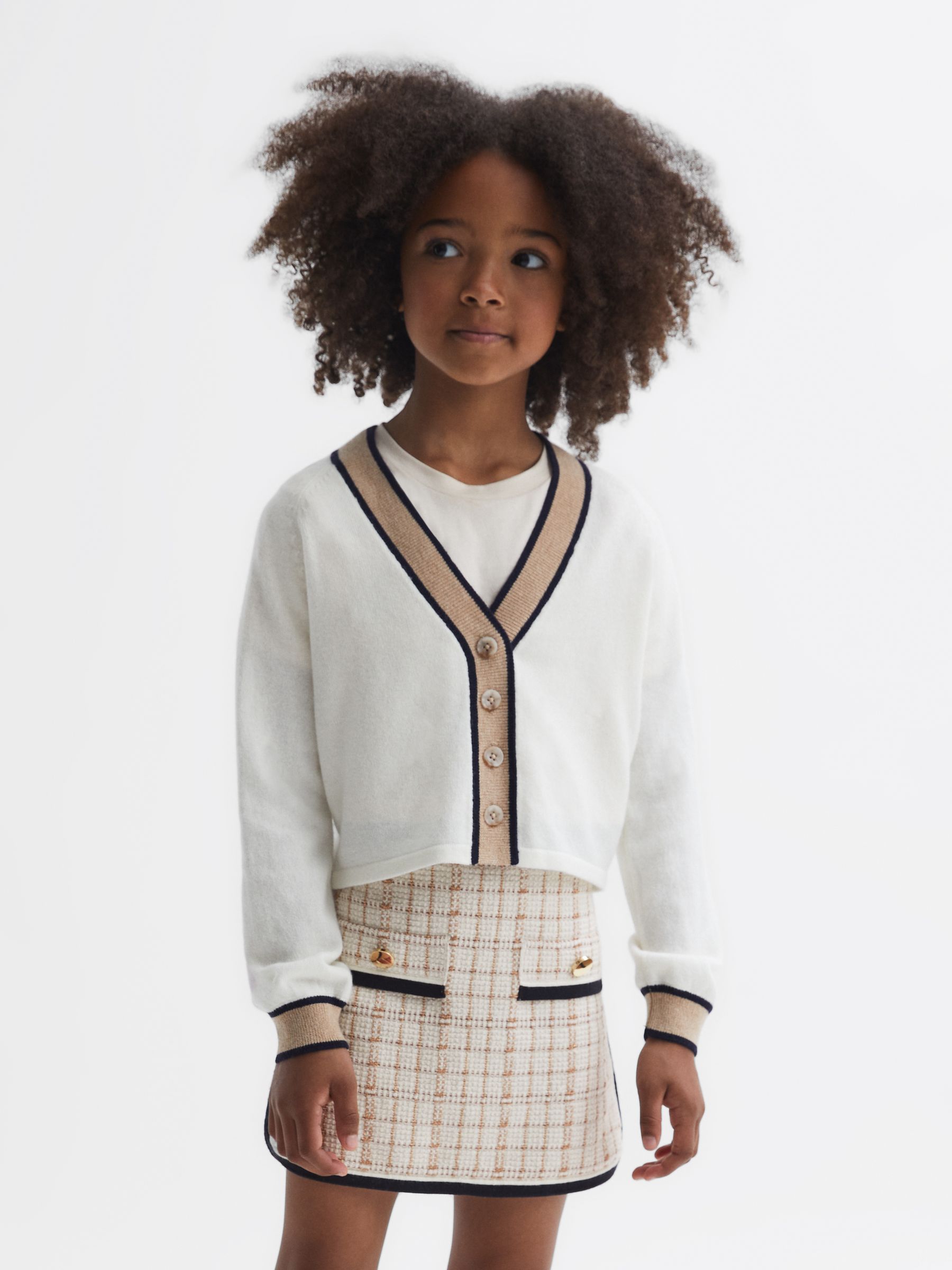 Junior Twill Mini Skirt in Pink - Image 1 of 6