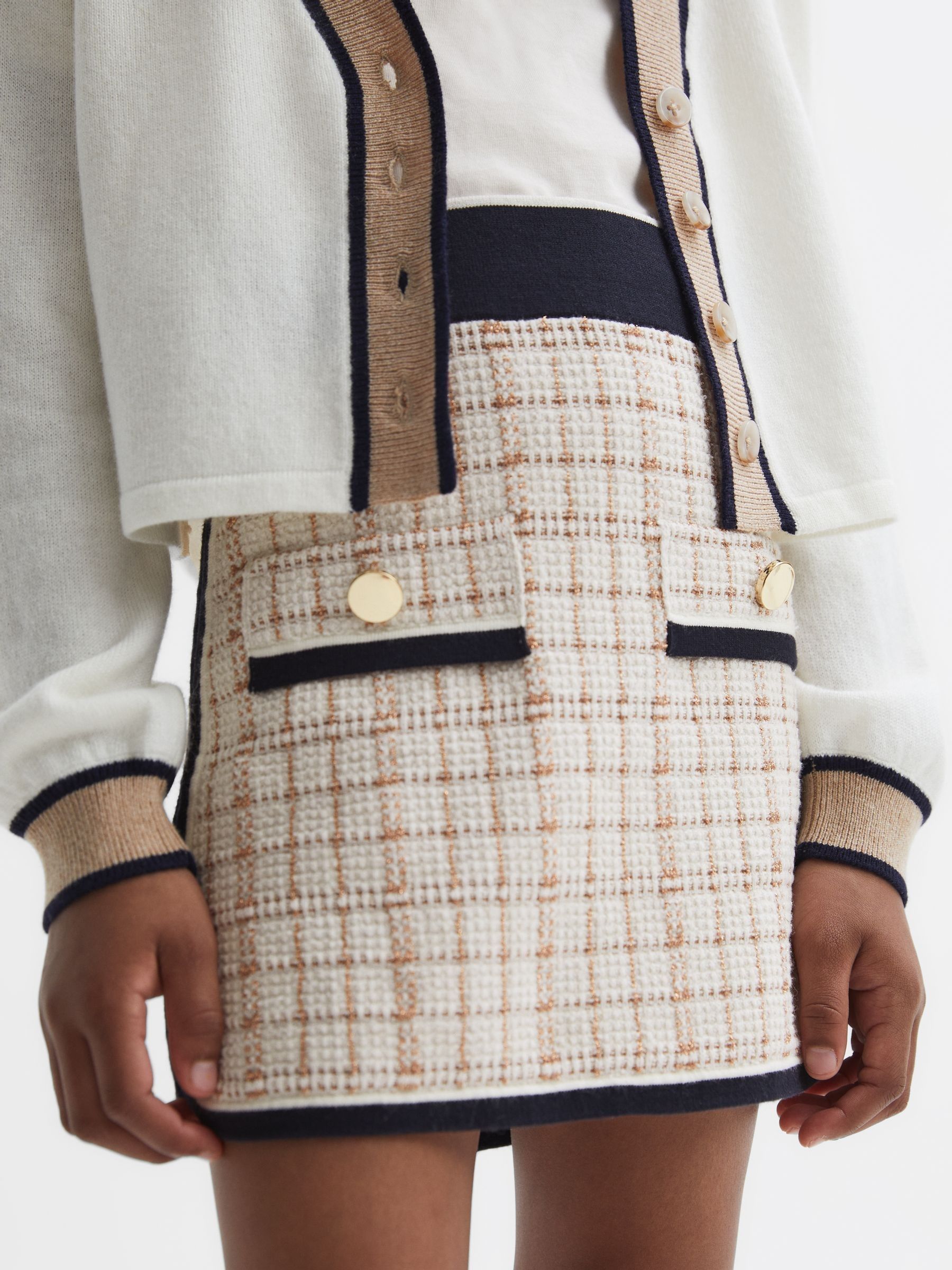 Junior Twill Mini Skirt in Pink - Image 4 of 6